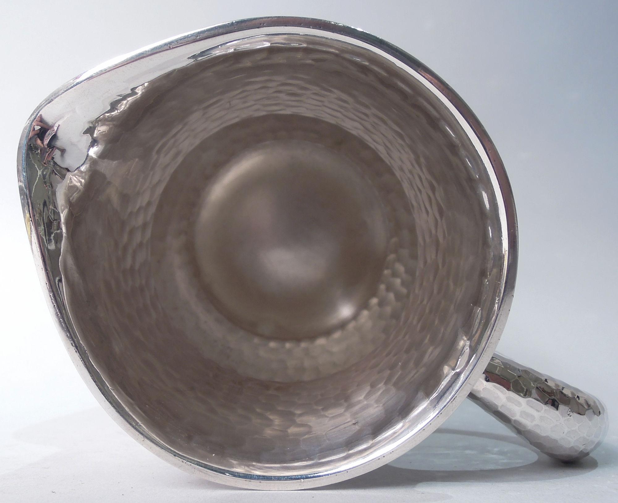 19th Century Antique Whiting Japonesque Craftsman Hand Hammered Water Pitcher For Sale