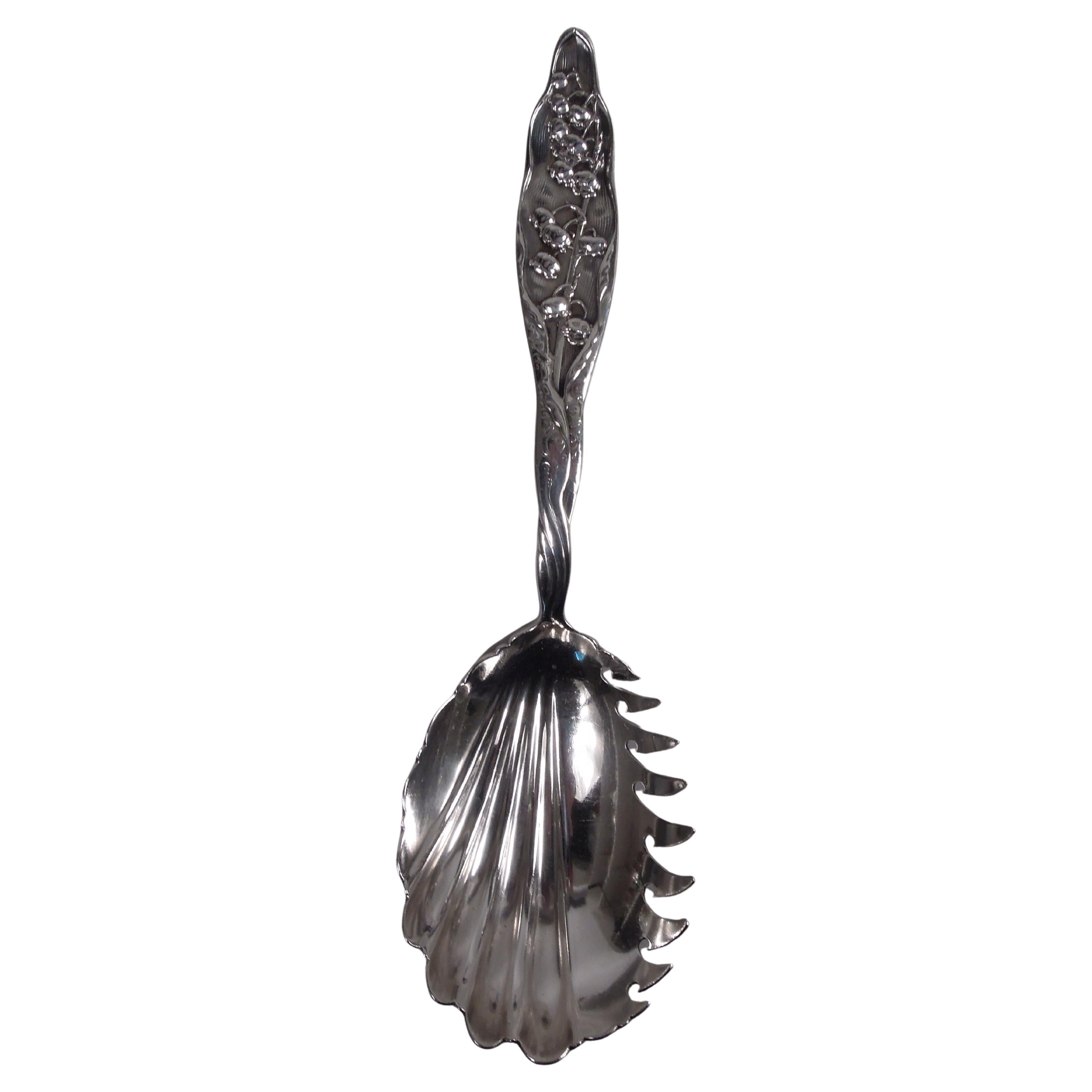 Antiker Macaroni-Serviergeschirr aus Sterlingsilber in Whiting Lily of the Valley im Angebot