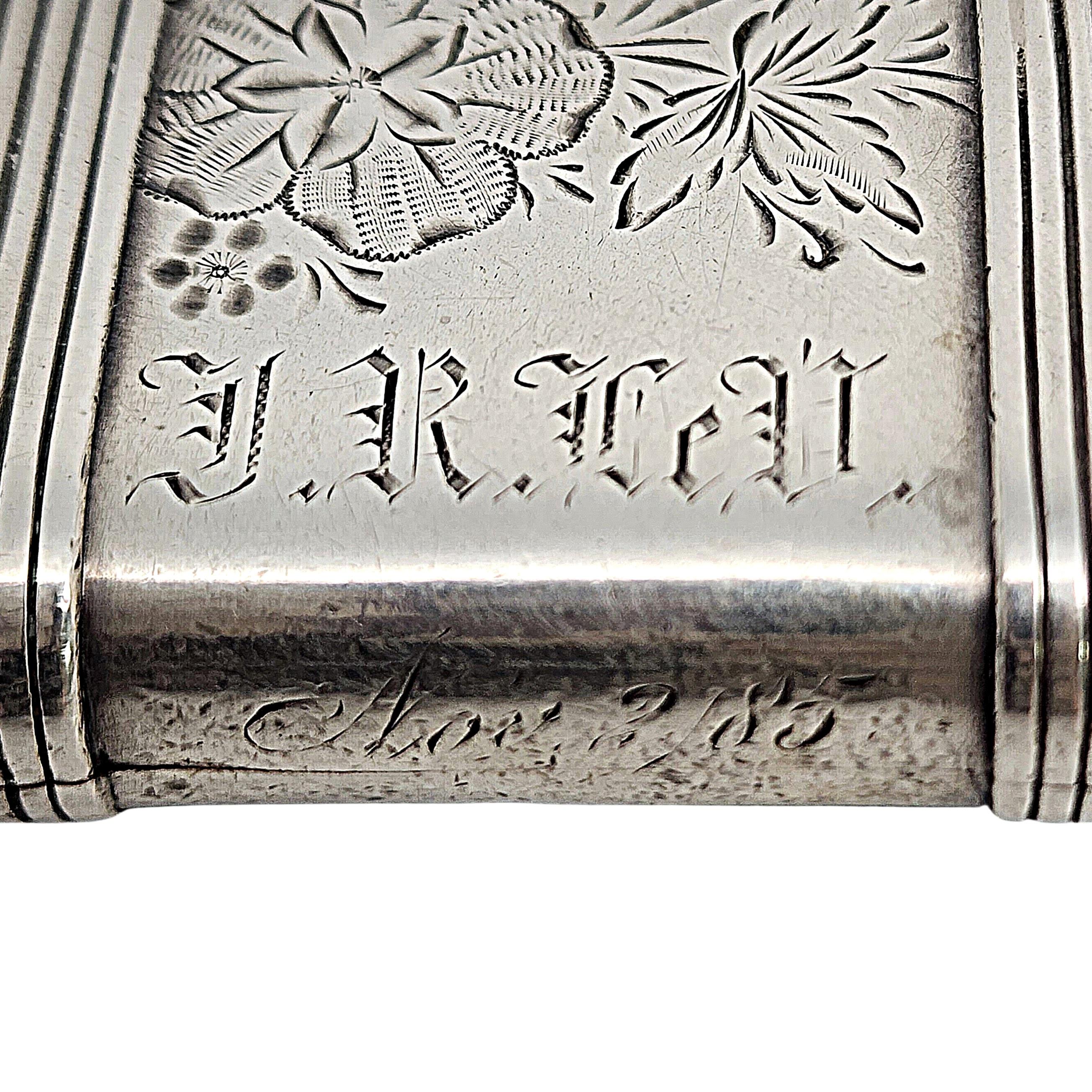 Women's or Men's Antique Whiting Mfg Co Sterling Silver Match Case/Vesta Safe with Engraving