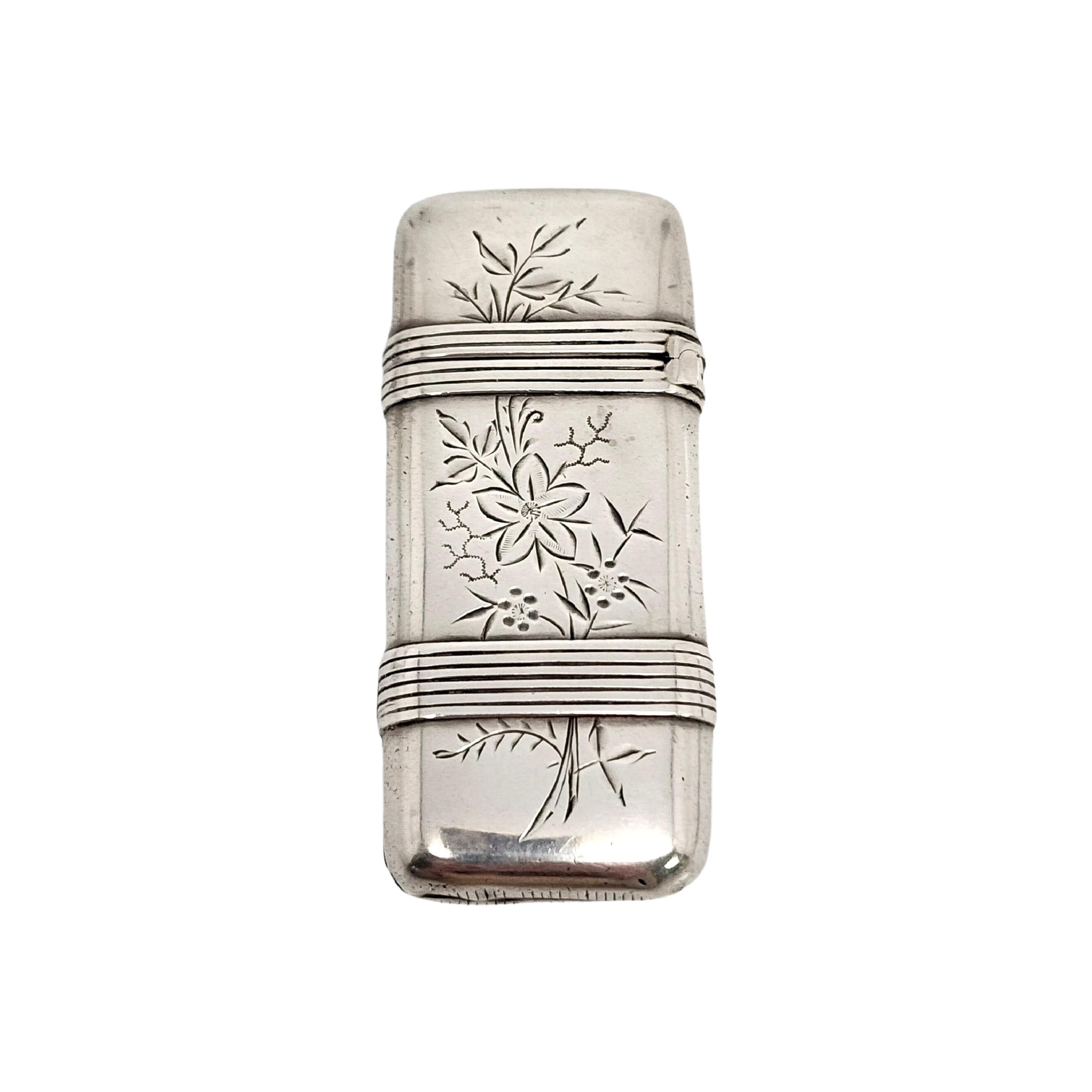 Antique Whiting Mfg Co Sterling Silver Match Case/Vesta Safe with Engraving 4