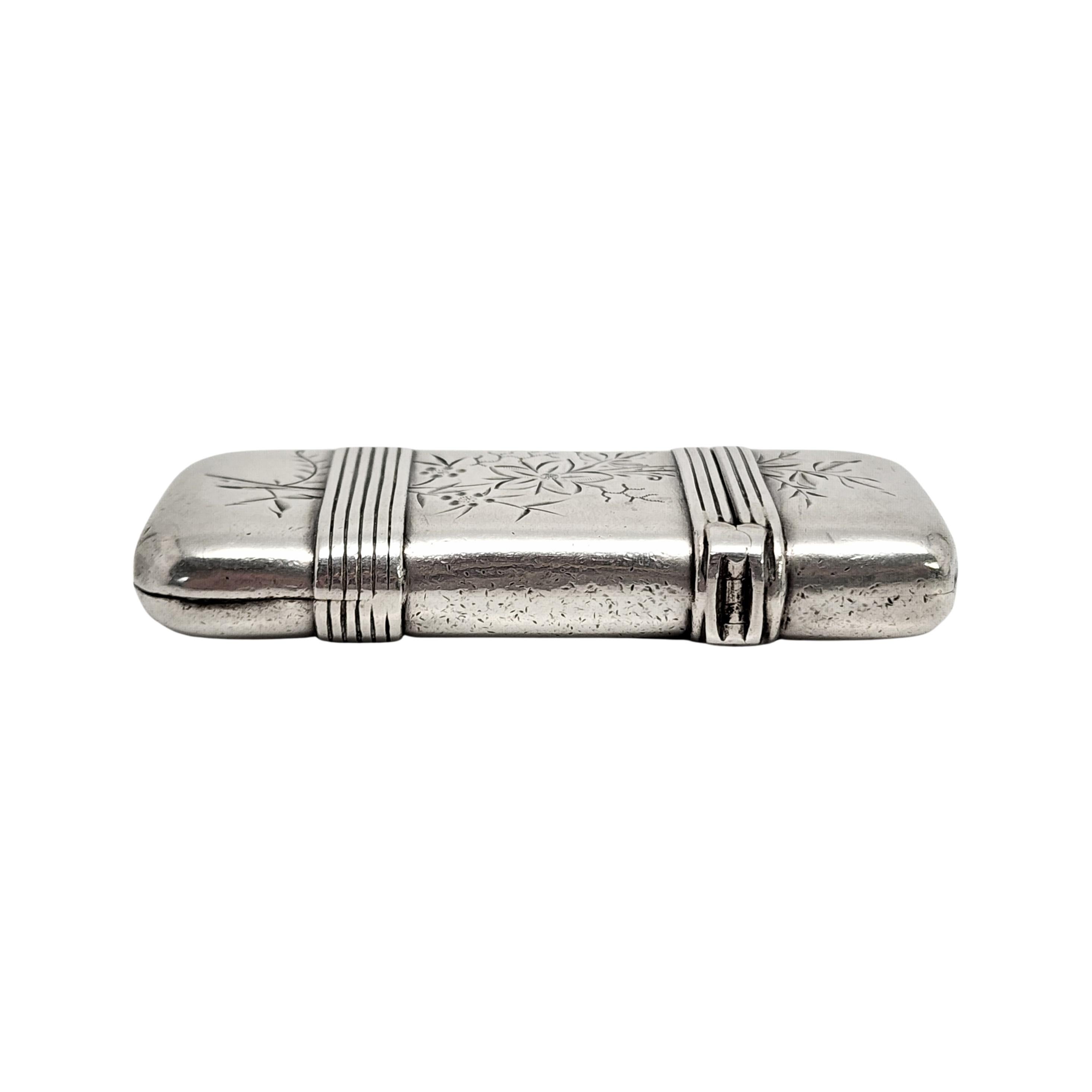 Antique Whiting Mfg Co Sterling Silver Match Case/Vesta Safe with Engraving 5