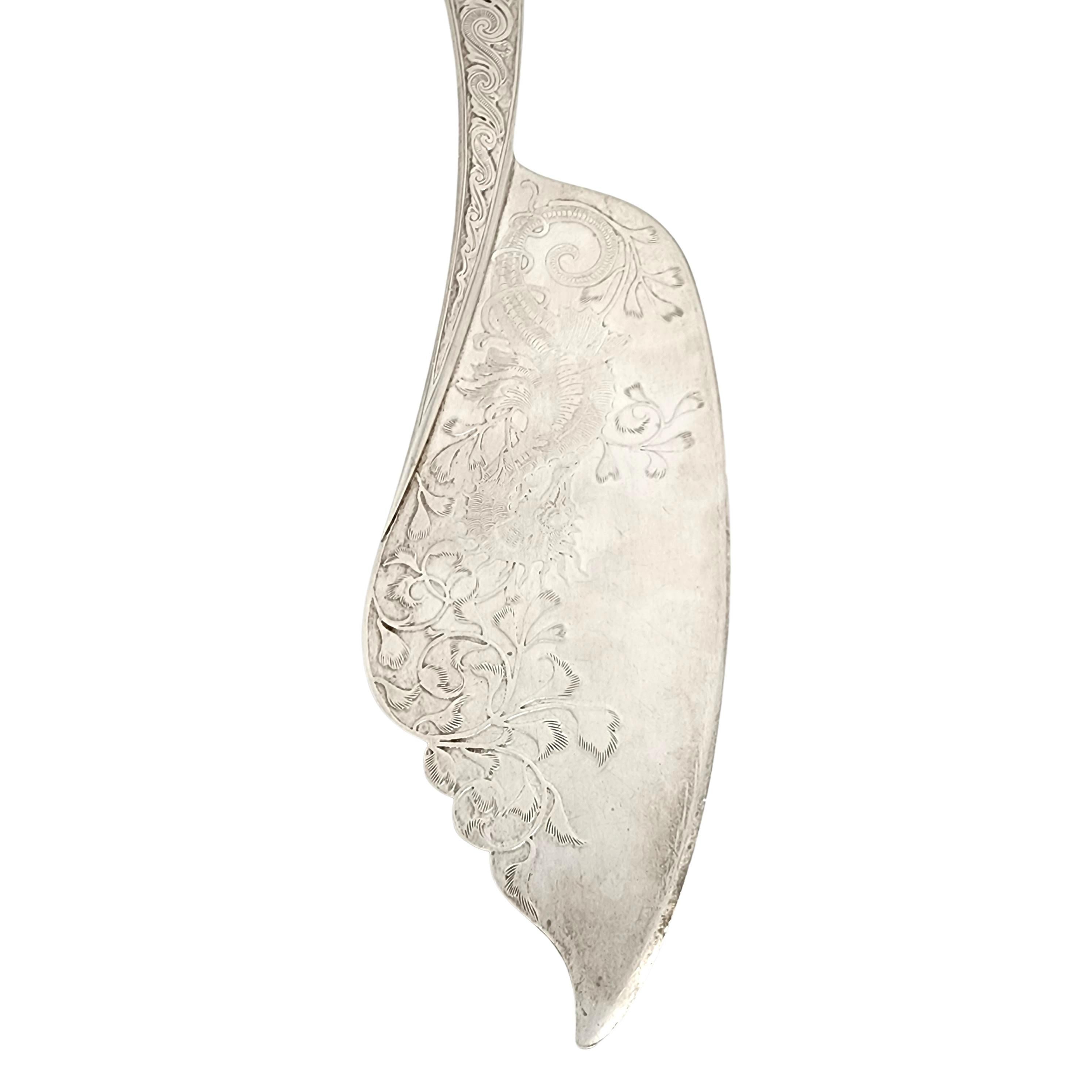 Antikes Whiting Mfg Co Sterlingsilber Seepferdchen-Fischmesser Serviergeschirr mit Monogramm im Angebot 6
