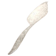 Antico coltello da cucina Whiting Mfg Co in argento sterling con cavalluccio marino e monogramma