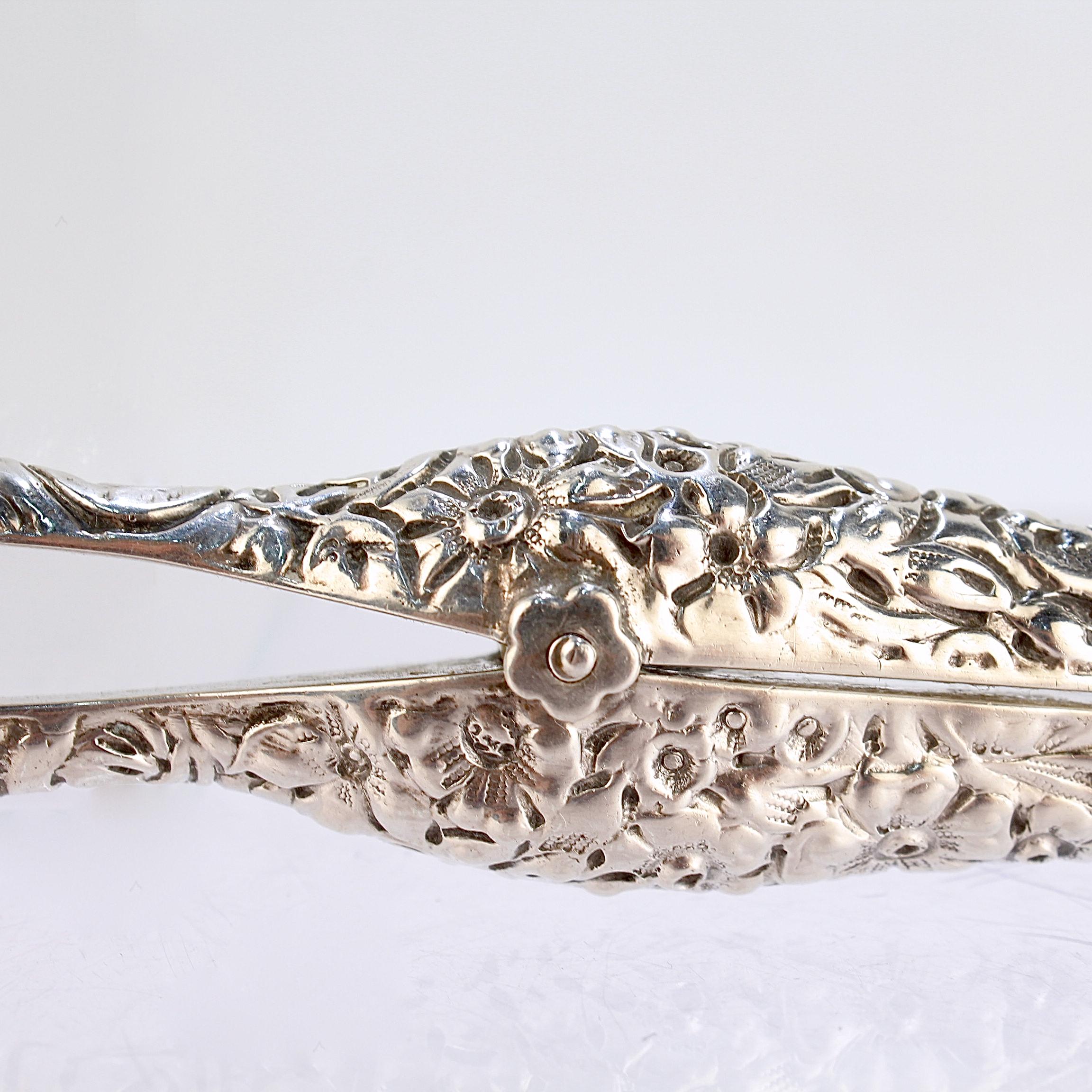 Antique Whiting Repoussé Sterling Silver Glove Stretcher For Sale 1