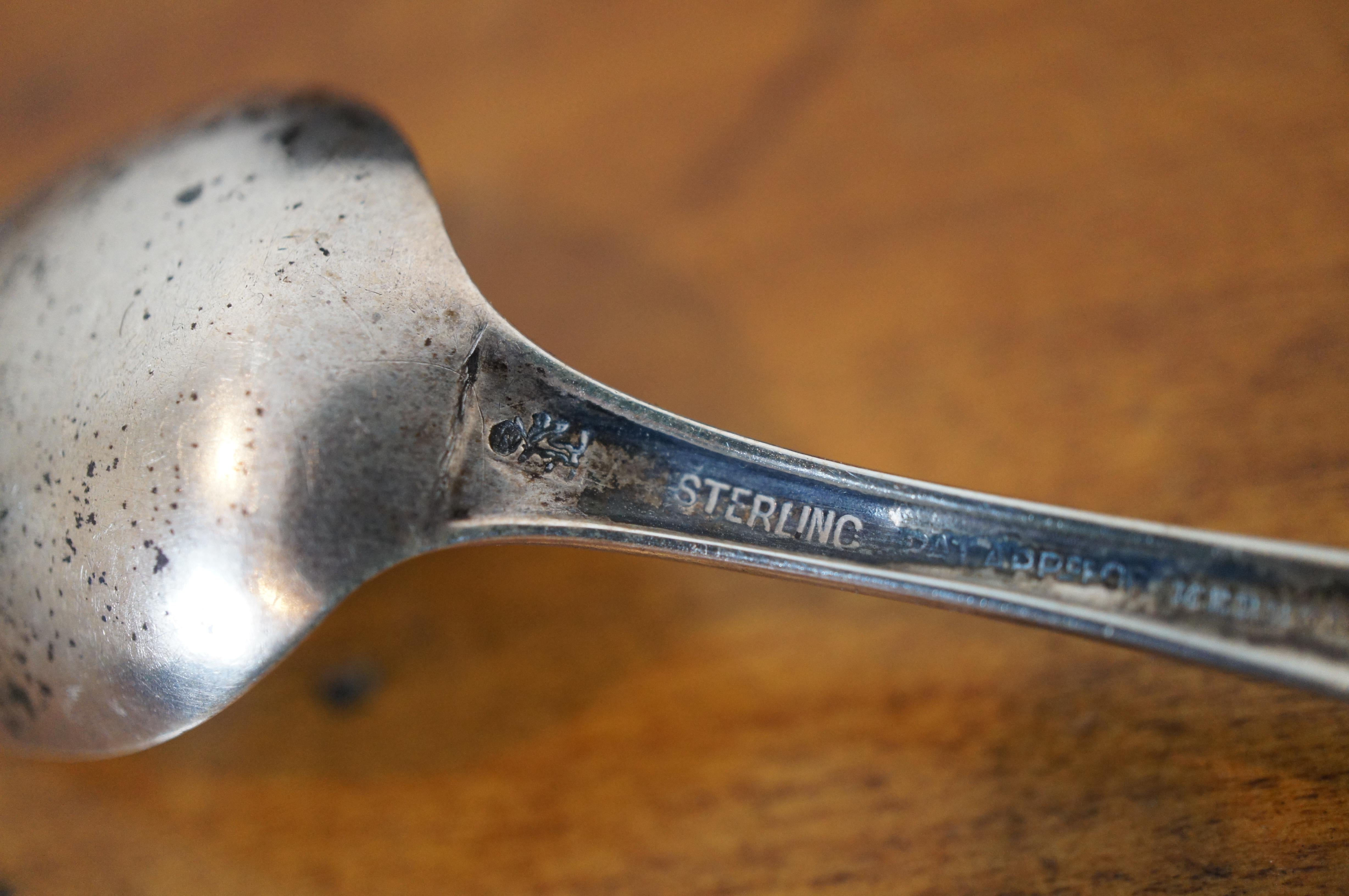 Antique Whiting Sterling Silver Spoon Mermod Jaccard & Co Monogram Chrysanthemum For Sale 5