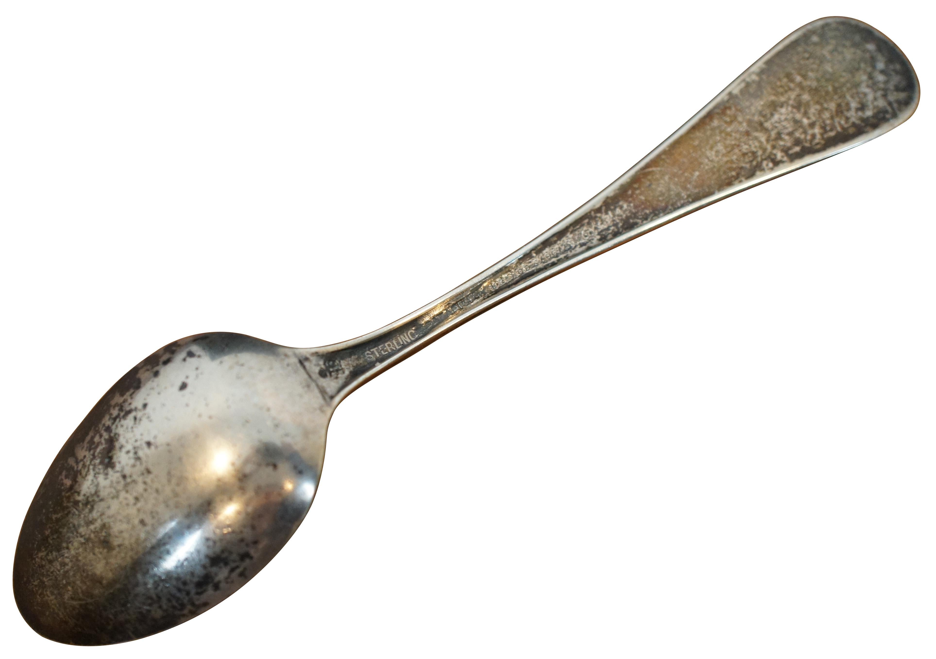 Victorian Antique Whiting Sterling Silver Spoon Mermod Jaccard & Co Monogram Chrysanthemum For Sale