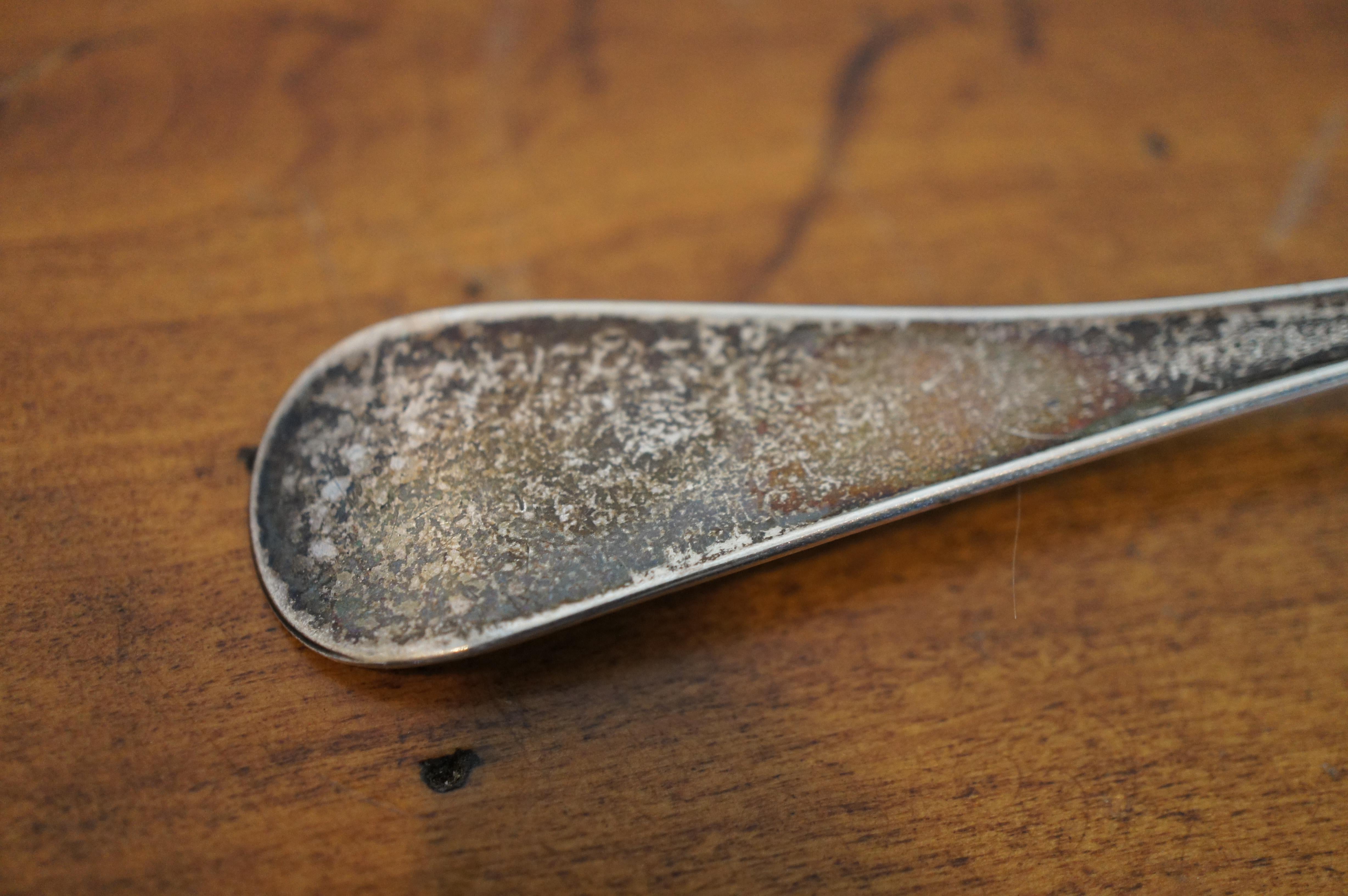 19th Century Antique Whiting Sterling Silver Spoon Mermod Jaccard & Co Monogram Chrysanthemum For Sale