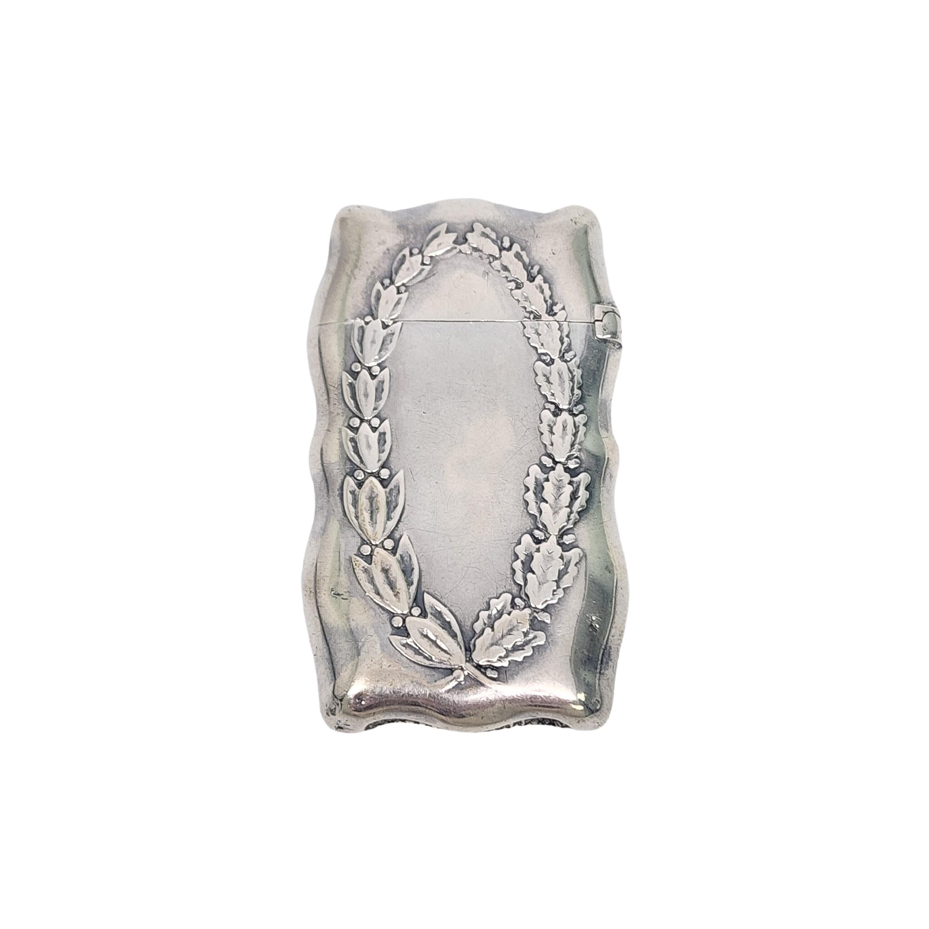 Antique sterling silver vest case/match safe by Frank Whiting.

This match safe/vesta case is a rare piece from the year 1892 even though the World's Columbian Exposition (or Chicago World's Fair) celebrated Columbus's 400th anniversary in