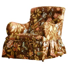 Antica poltrona Whytock & Reid in chintz floreale Sanderson d'epoca