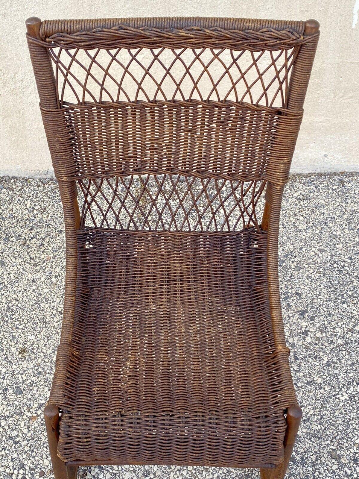 antique victorian wicker rocking chair