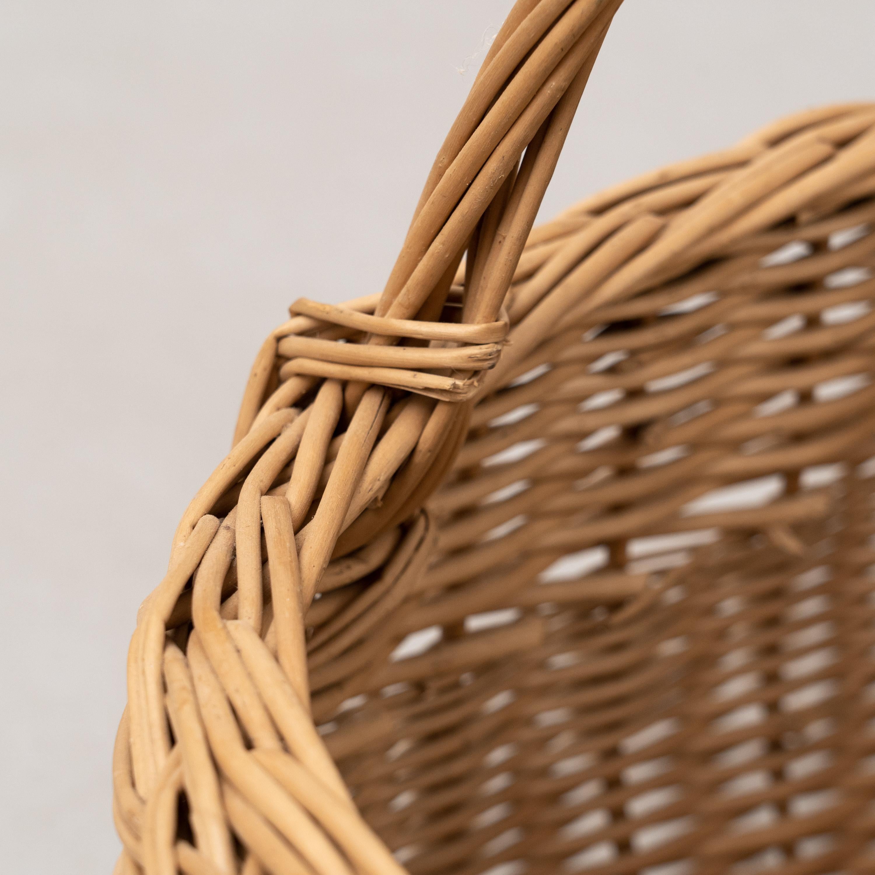 Antique Wicker Basket, circa 1970 5