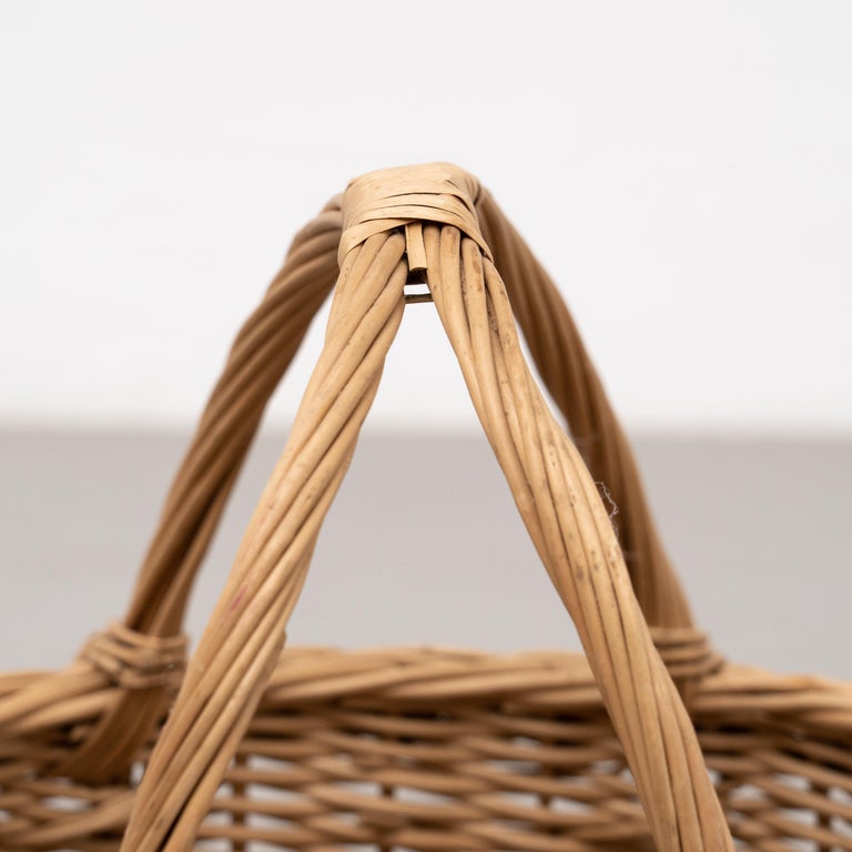 Antique Wicker Basket, circa 1970 For Sale at 1stDibs