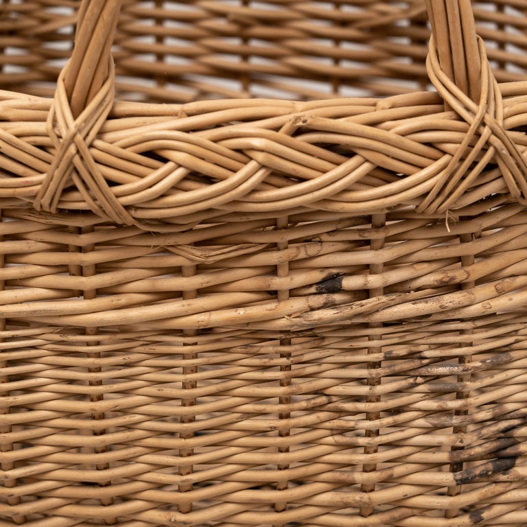 Antique Wicker Basket, circa 1970 For Sale at 1stDibs