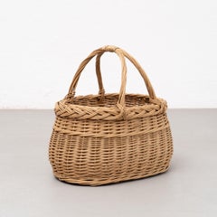 Antique Wicker Basket, circa 1970