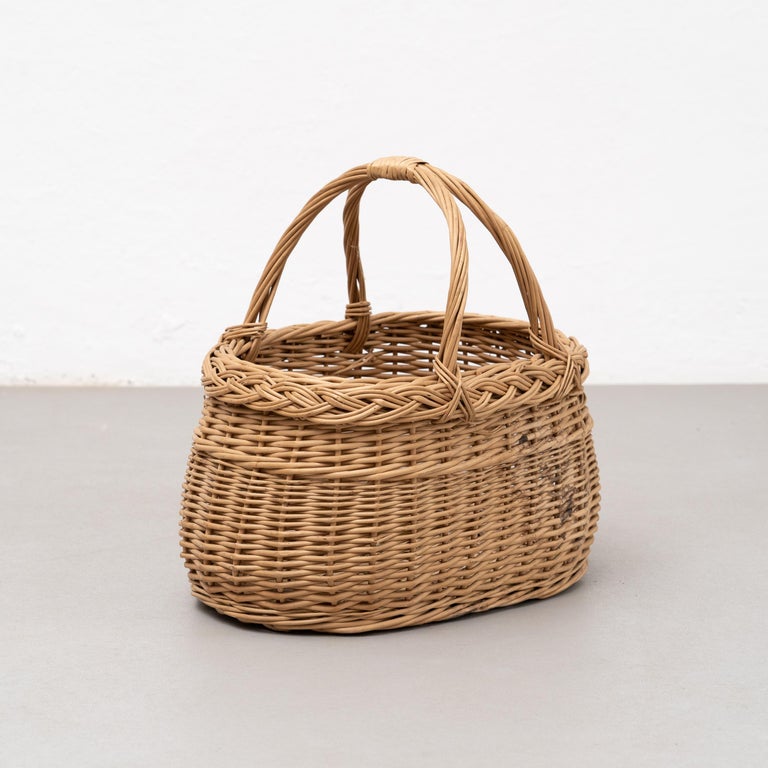 Antique Wicker Basket, circa 1970 For Sale at 1stDibs
