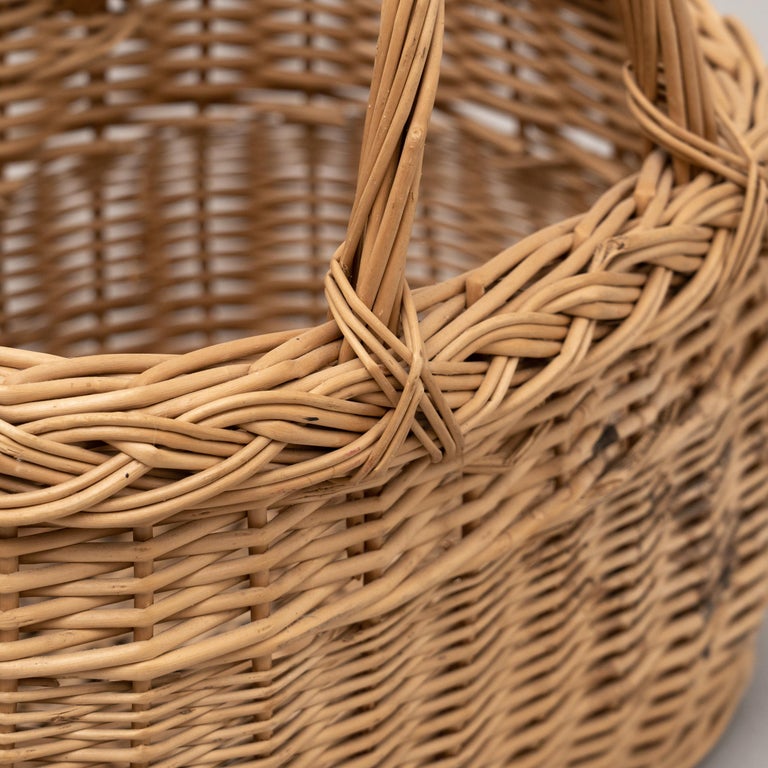 Antique Wicker Basket, circa 1970 For Sale at 1stDibs