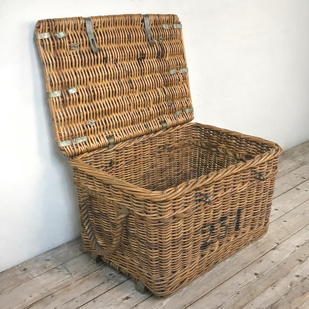Rustic Antique Wicker Basket