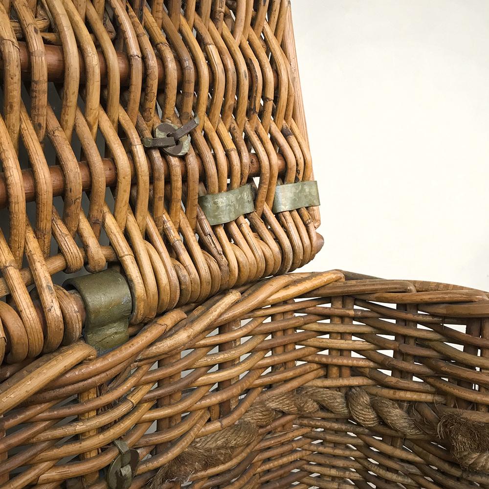 Hand-Crafted Antique Wicker Basket