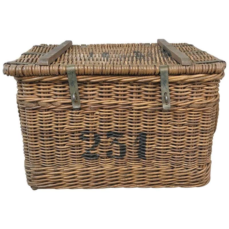 Grand panier en osier rose-orange | linge en corde tressée en rotin tressé + panier à jouets - France Grand panier en osier rose-orange | linge en corde tressée en rotin tressé + panier à jouets - France
