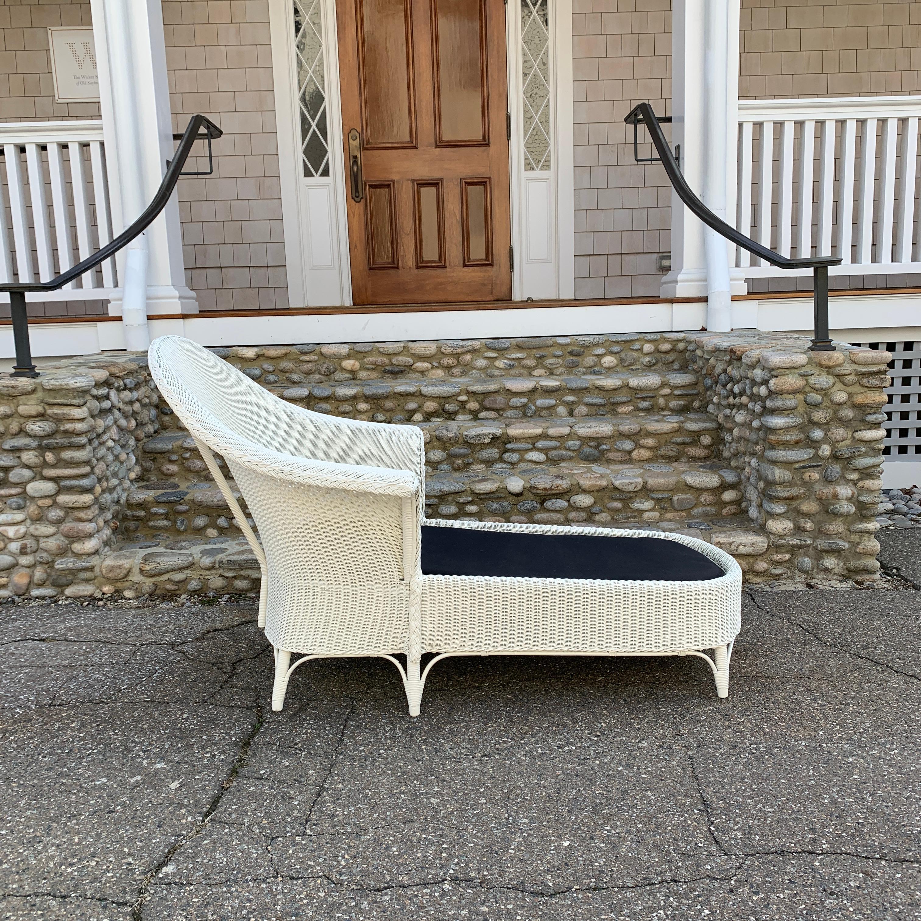 wicker chaise lounge vintage