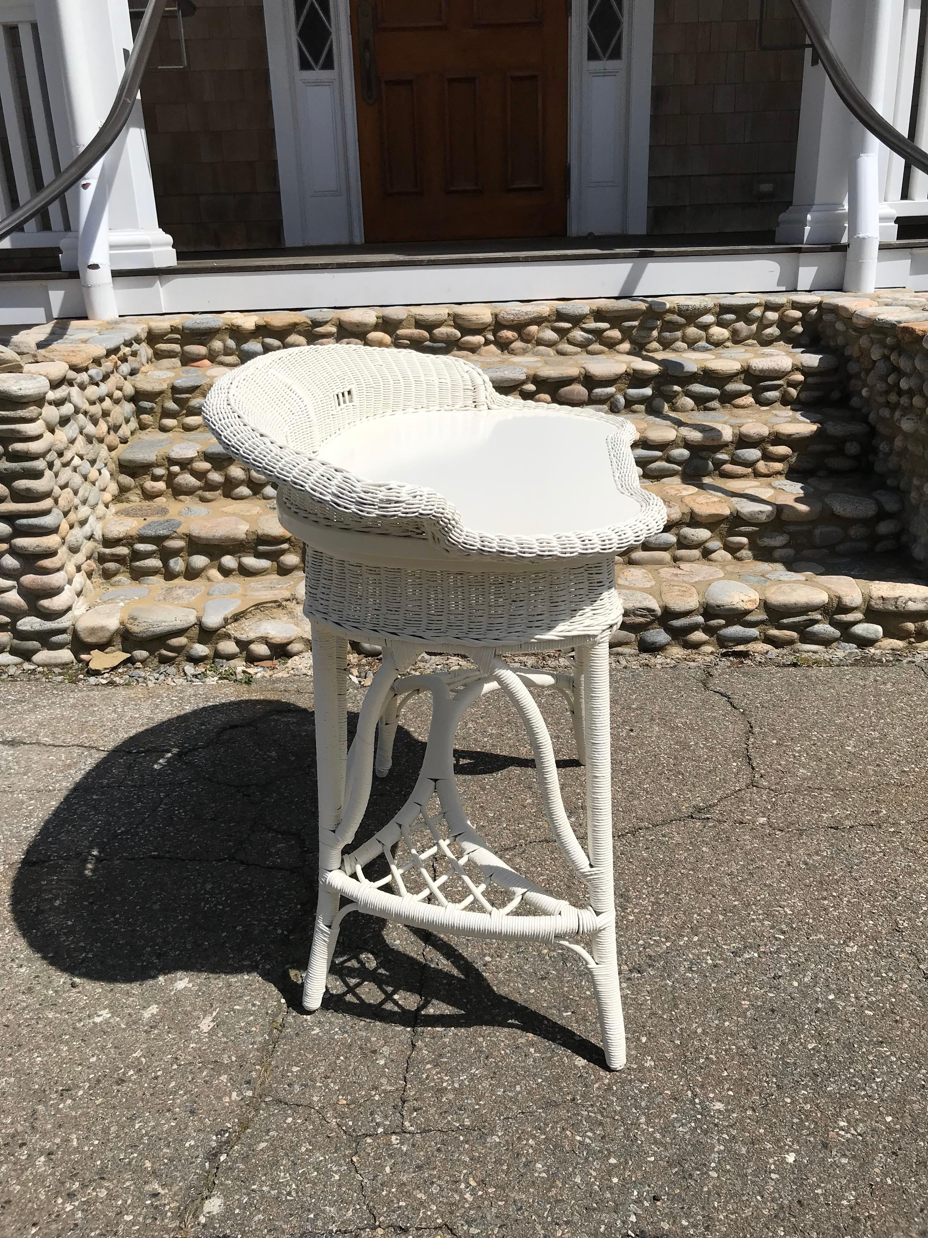 antique wicker table