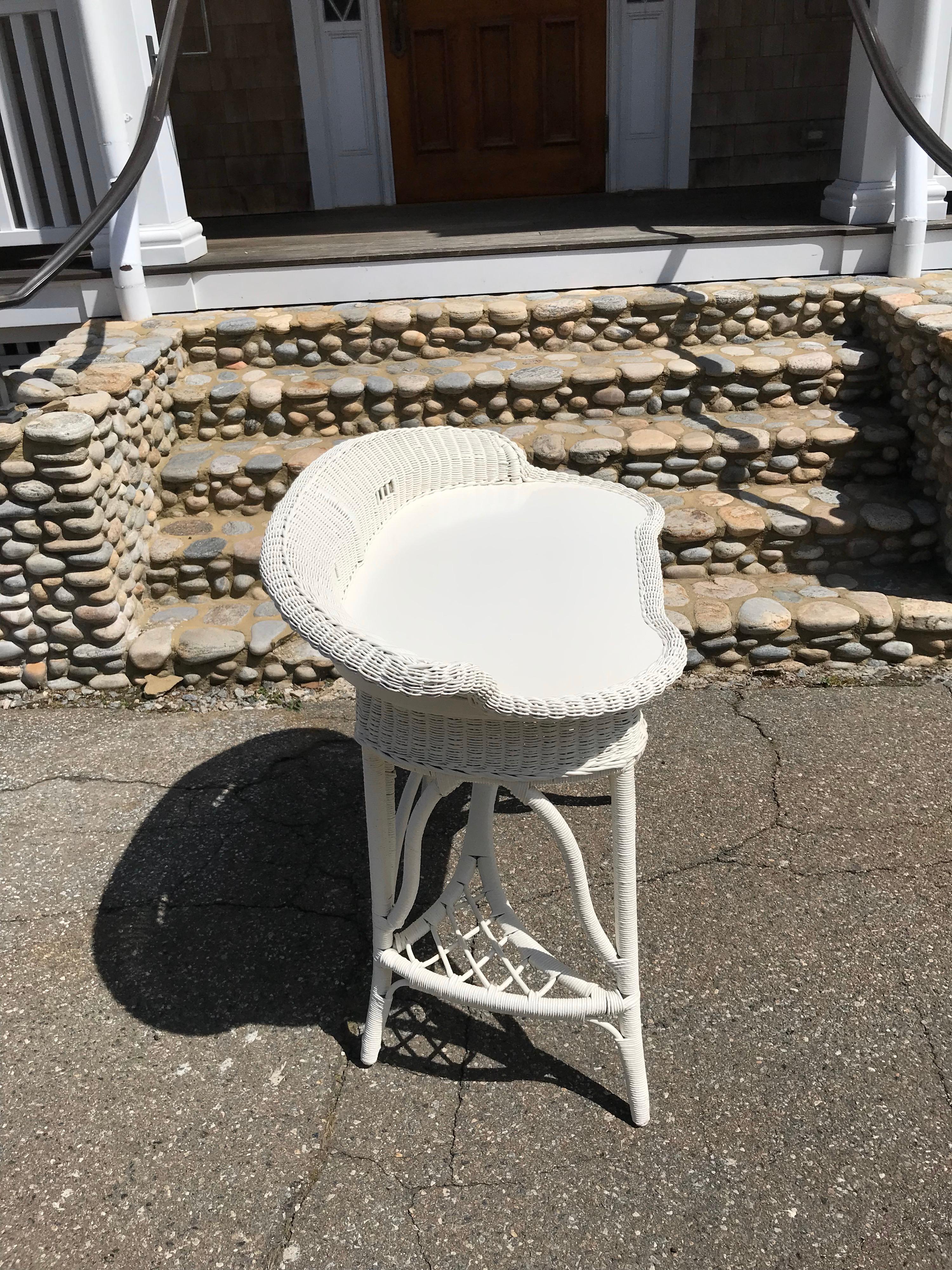 American Antique Wicker Desk and Chair