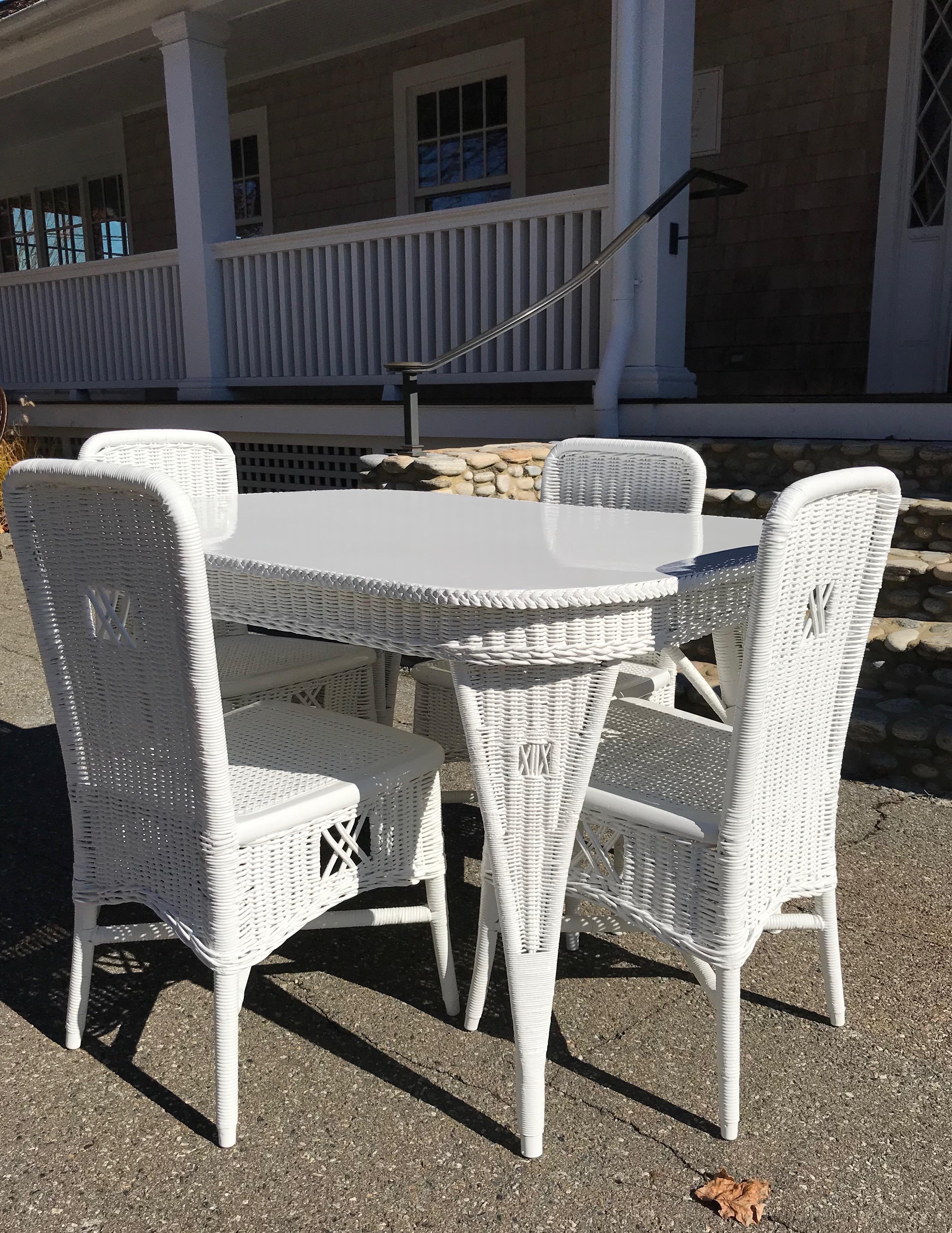 vintage wicker dining set