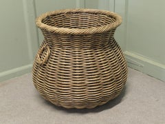 Antique Wicker Fireside Log Basket This is an excellent example