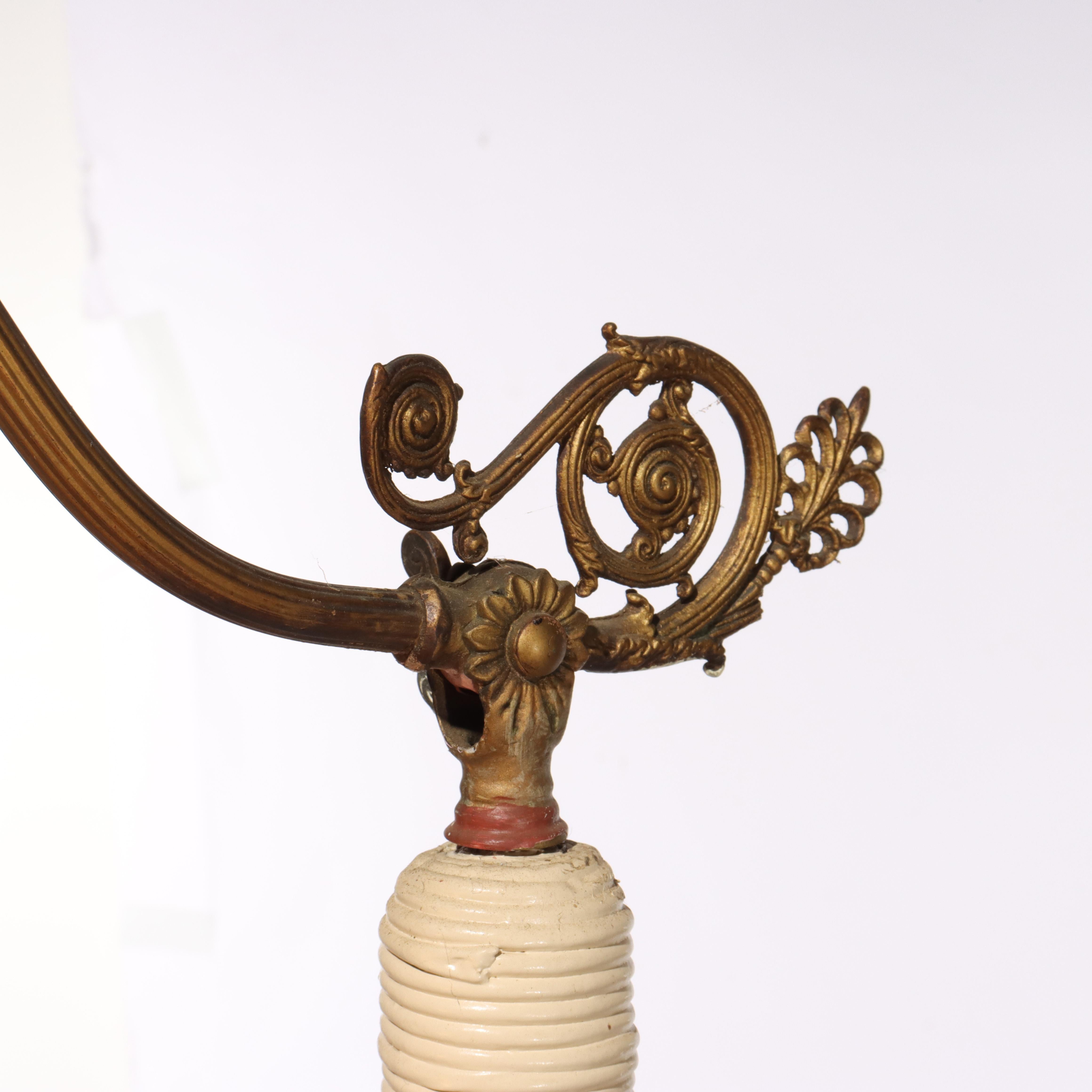 20th Century Antique Wicker Floor Lamp C1910 For Sale