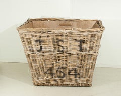 Antique Wicker Log Basket
