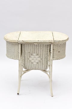 Antique Wicker Martha Washington Sewing Stand