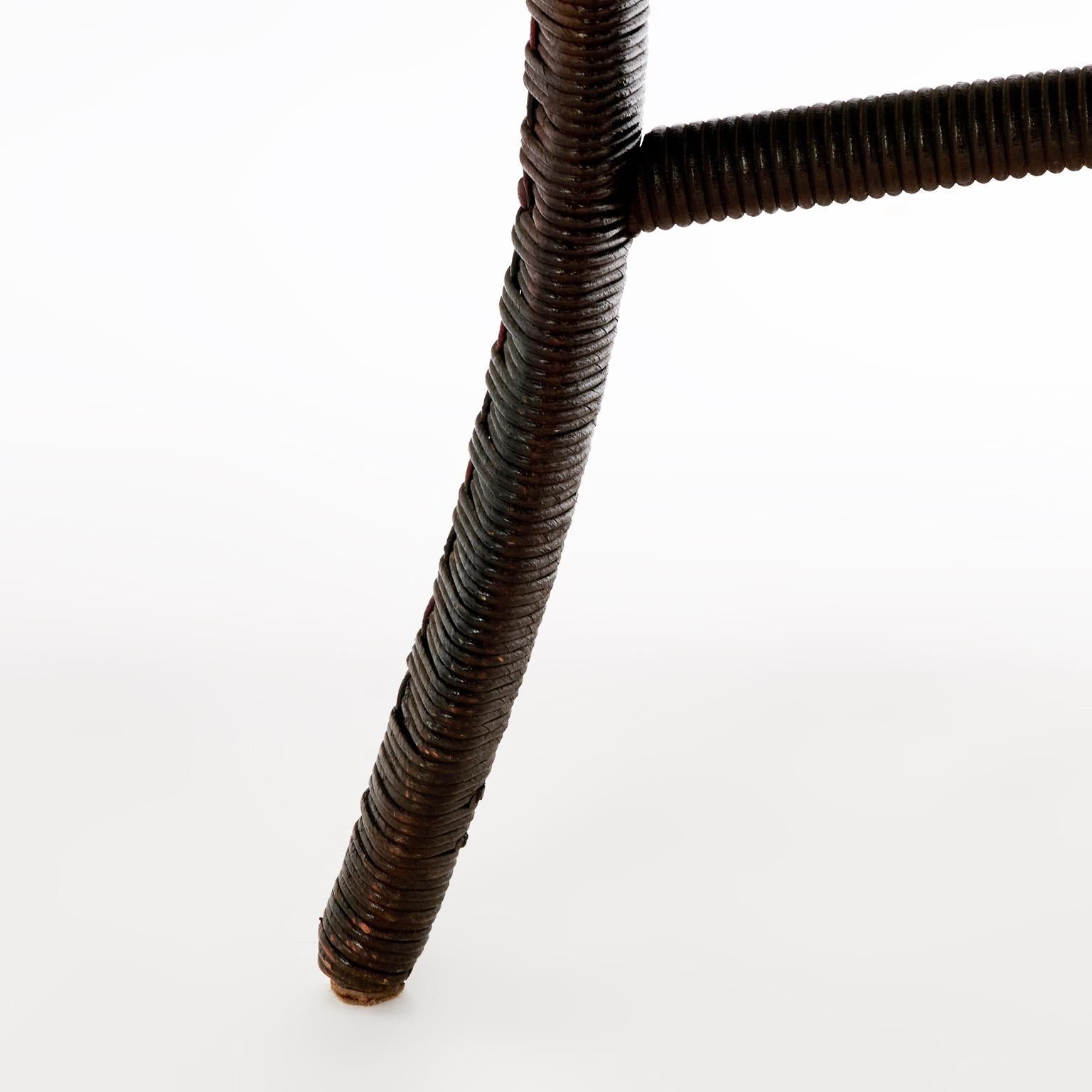 Antique Wicker Oval Table by Lloyd Loom For Sale 2