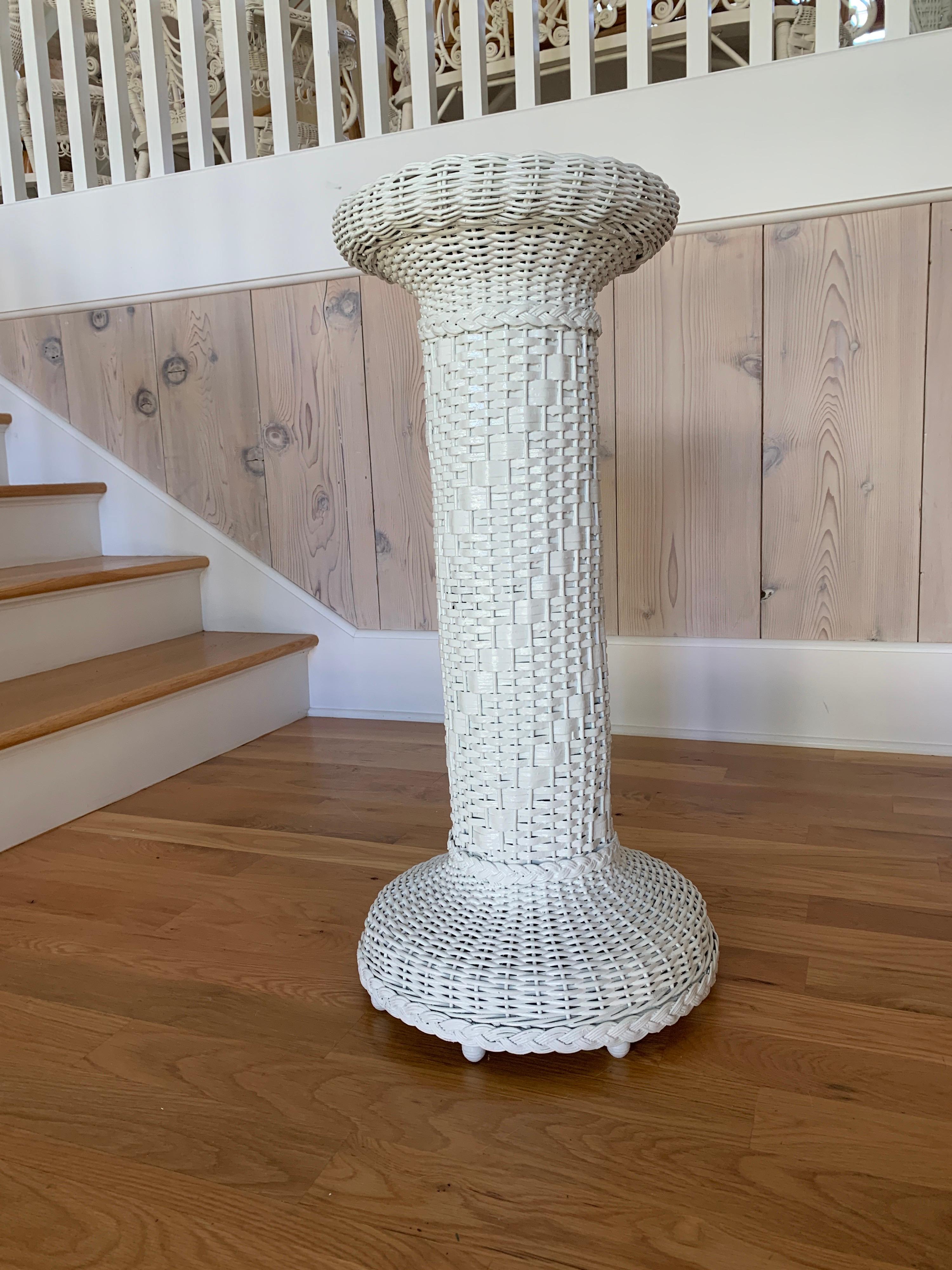 Early 20th Century Antique Wicker Plant Stand