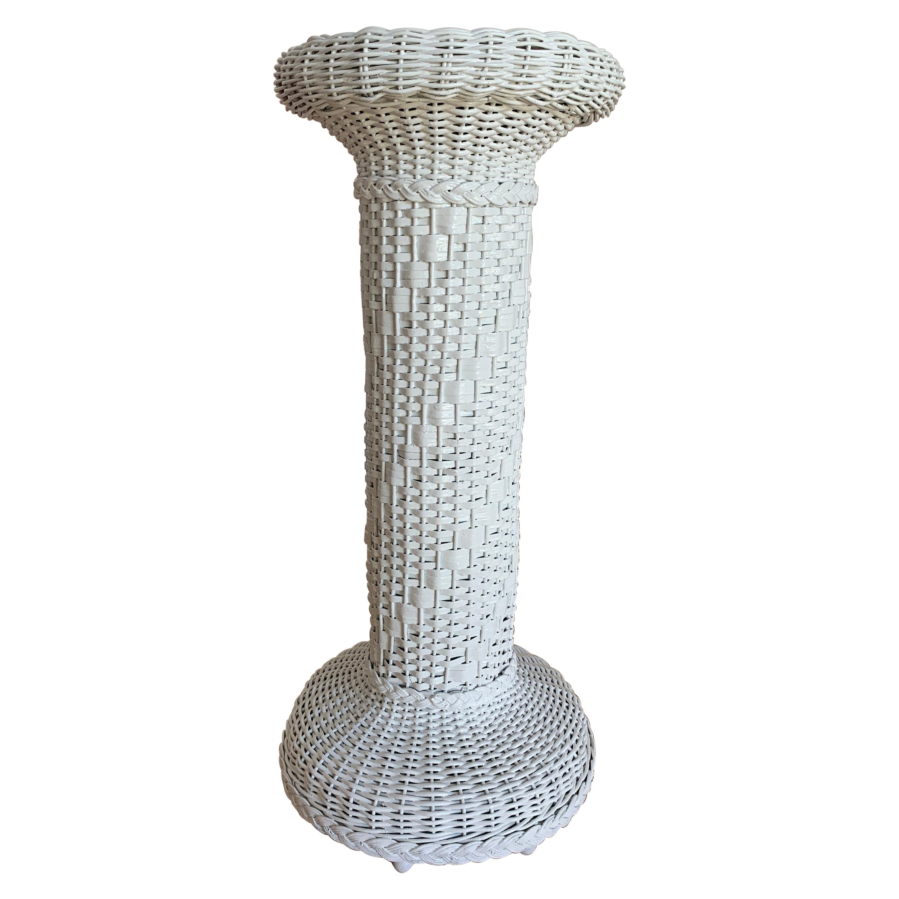 Antique Wicker Plant Stand