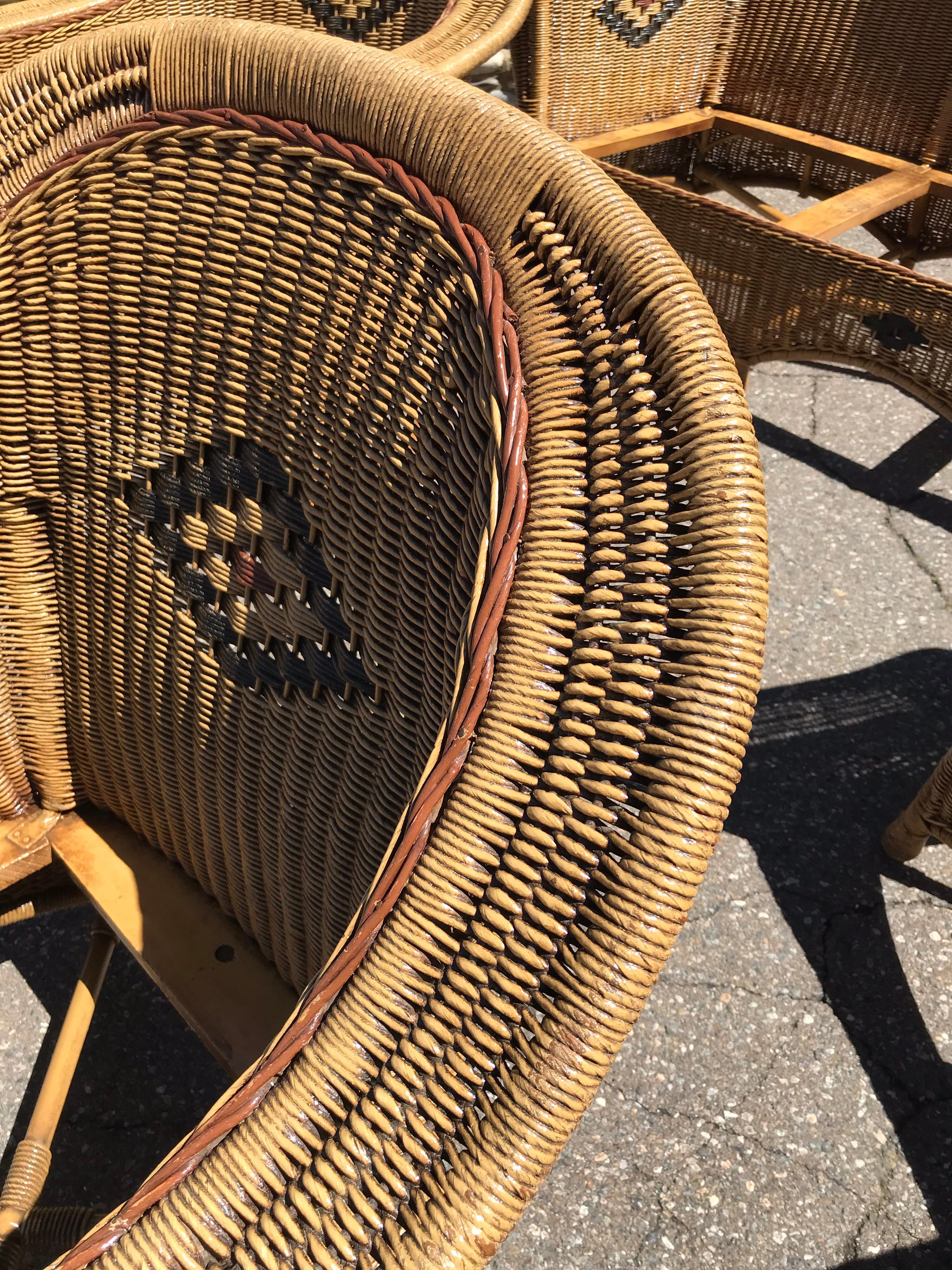 Antique Wicker Set In Good Condition In Old Saybrook, CT
