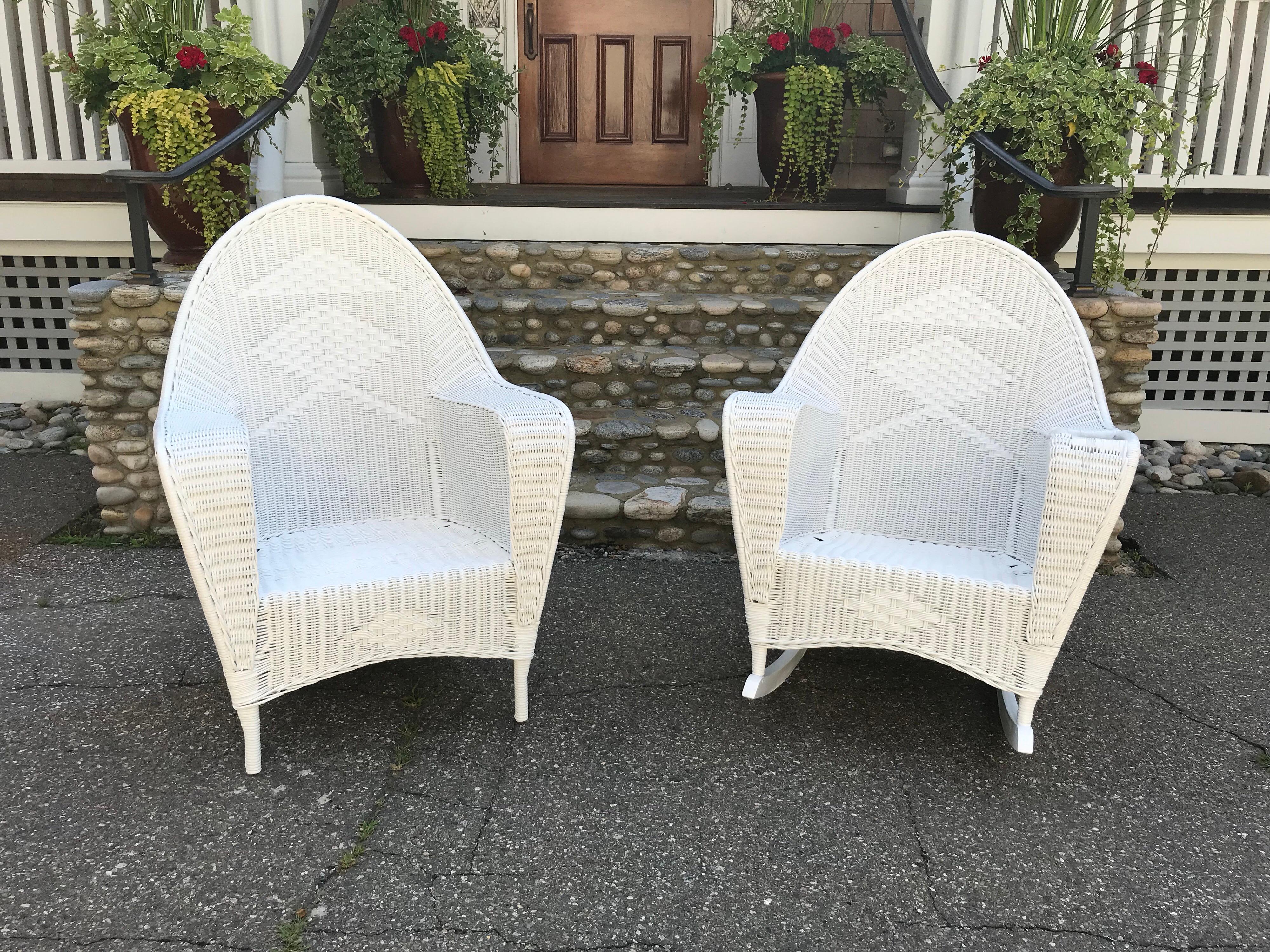 Hand-Crafted Antique Wicker Set For Sale
