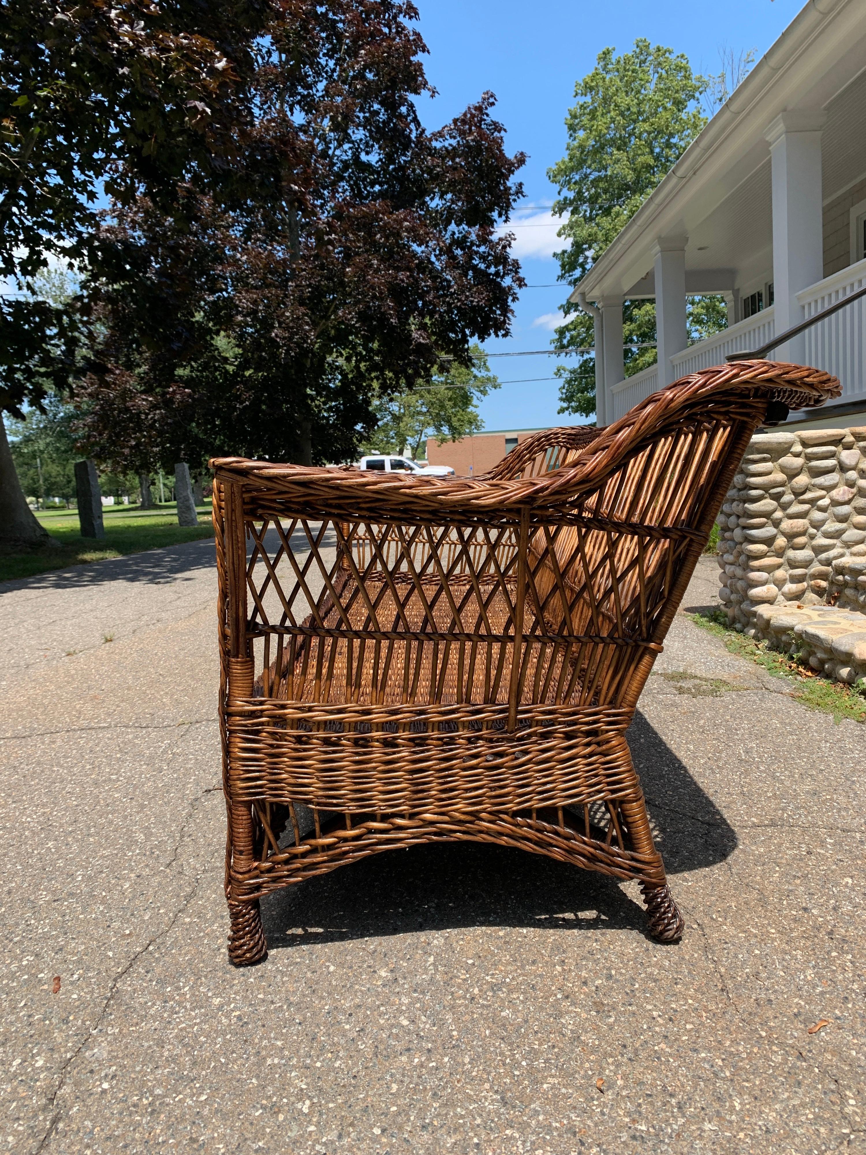 Early 20th Century Antique Wicker Sofa