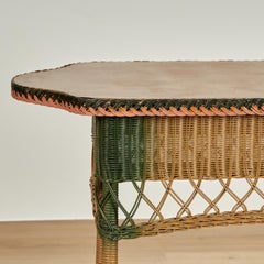 Antiker Korbtisch von Llyod Loom