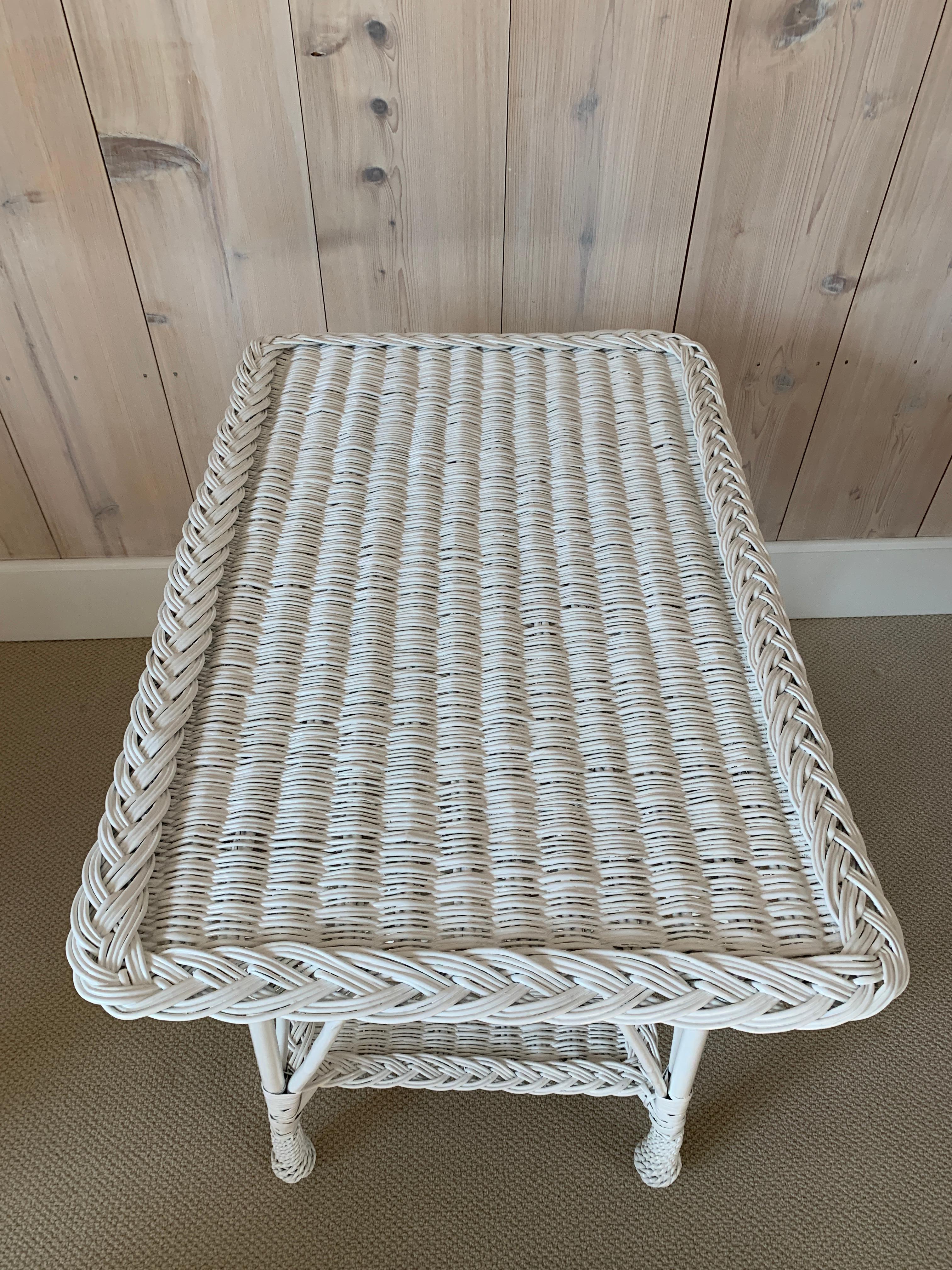 Early 20th Century Antique Wicker Table For Sale