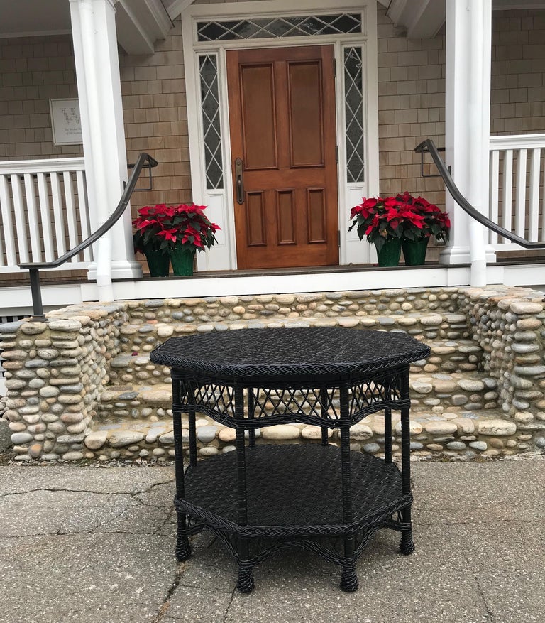 Antique Wicker Table at 1stDibs