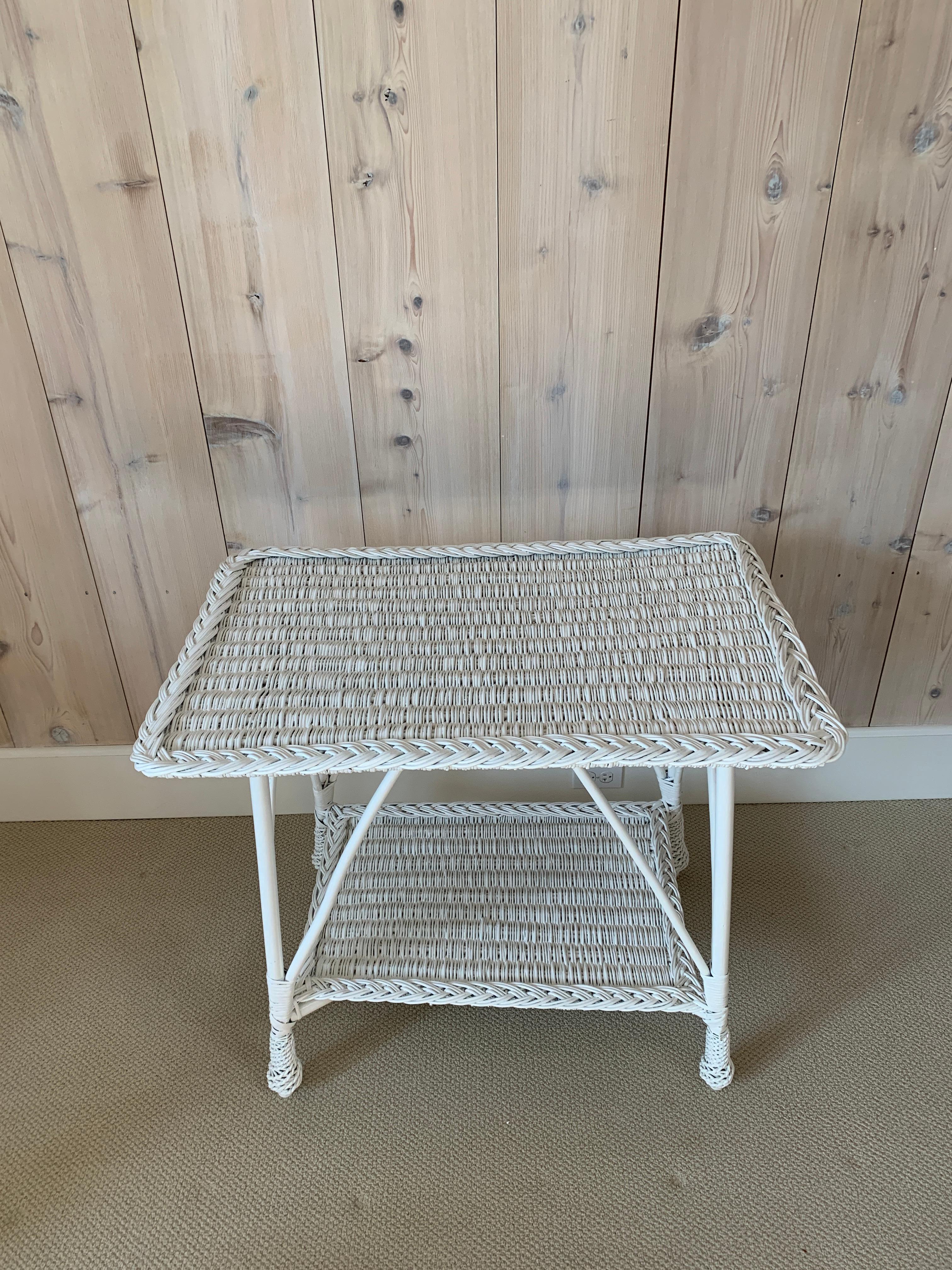 Willow Antique Wicker Table For Sale