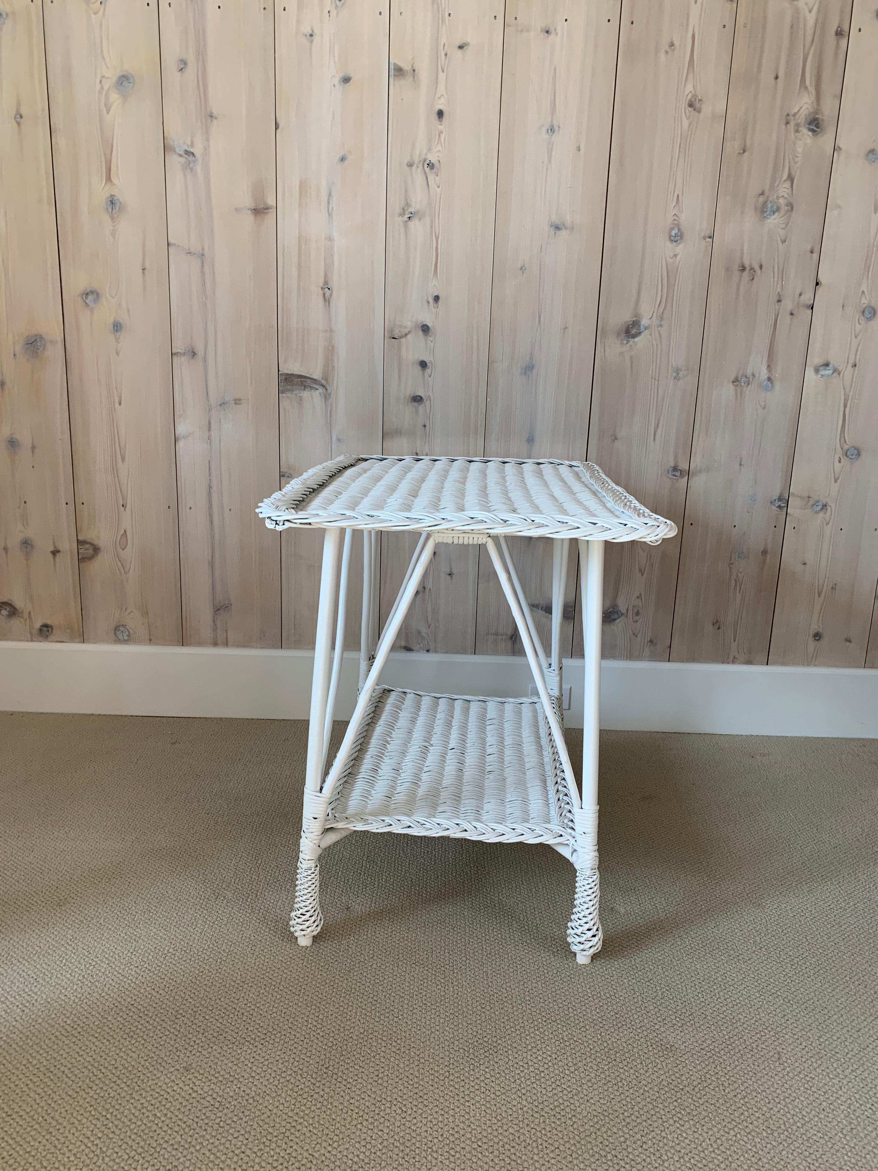 Antique Wicker Table For Sale 2