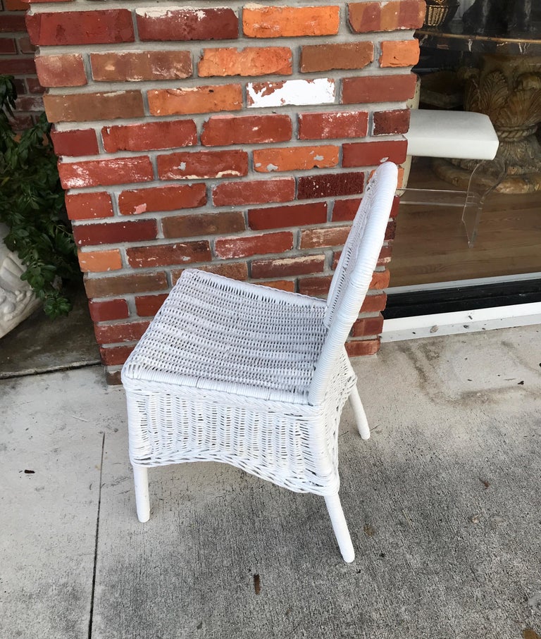 Antique Wicker Vanity Chair For Sale at 1stDibs