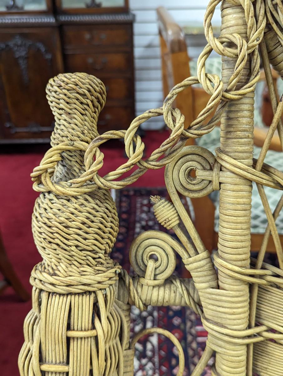 Antique Wicker Victorian Platform Rocker, Circa 1890’s For Sale at 1stDibs