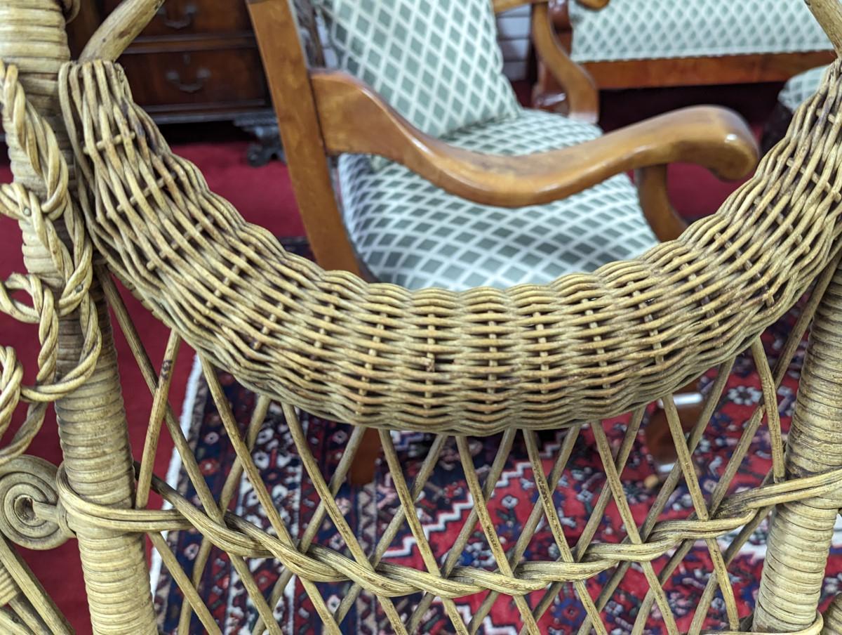 Antique Wicker Victorian Platform Rocker, Circa 1890’s For Sale at 1stDibs