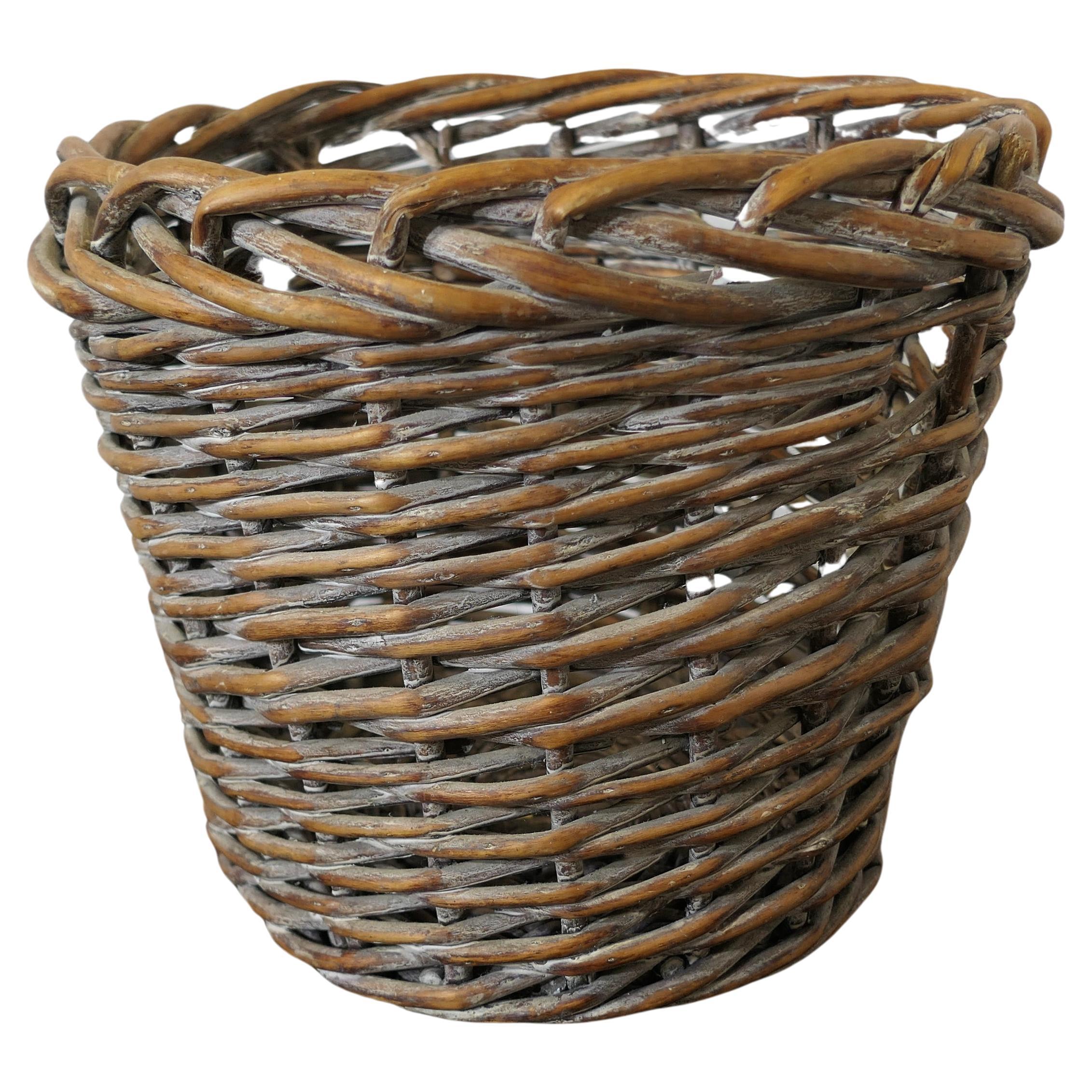Antique Wicker Waste Paper Basket  This is an excellent example  