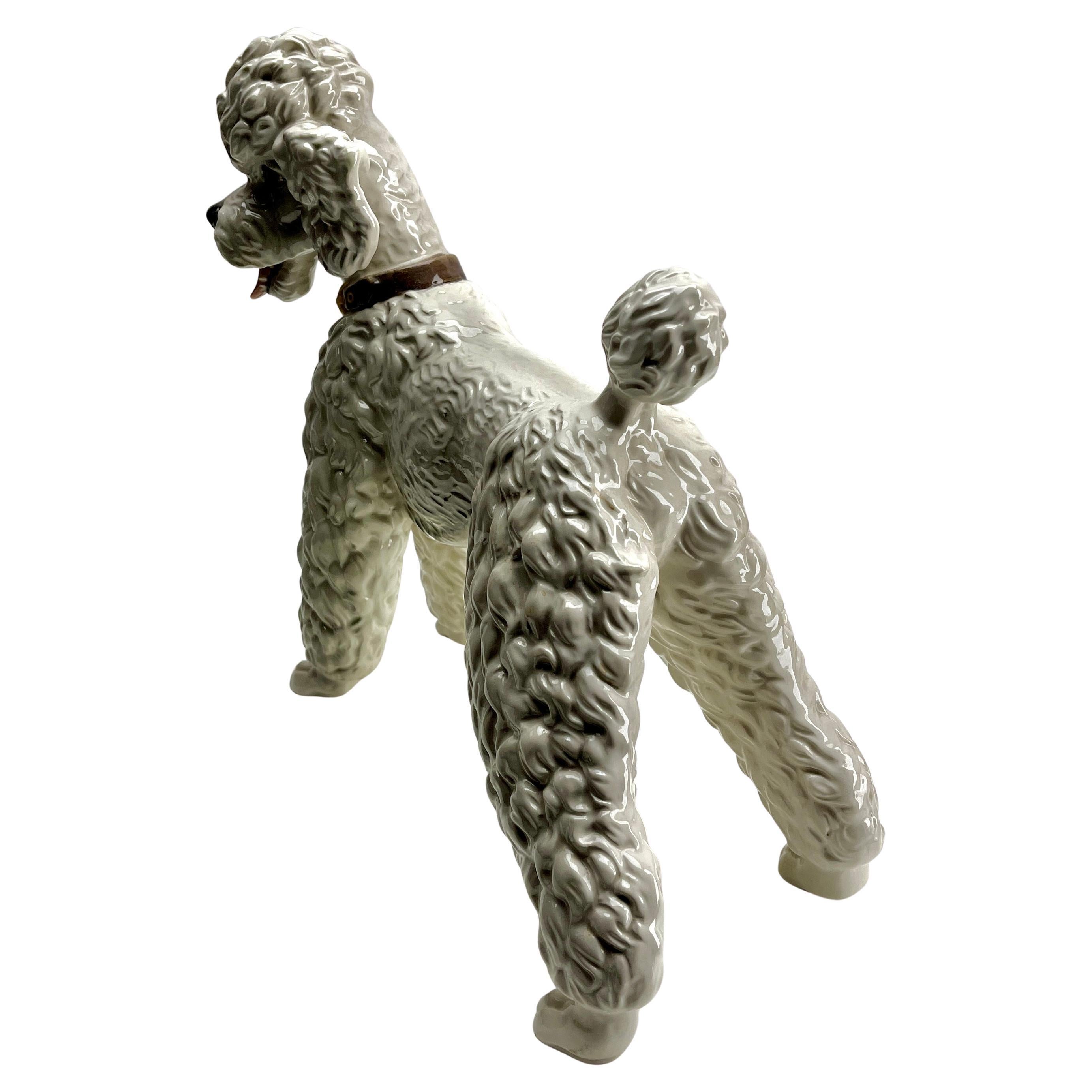 Antique Wien Keramos Austria Porcelain Poodle 1930's For Sale 2