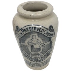 Antique Wigtownshire Creamery Co Stranraer Stoneware Transferware Pot