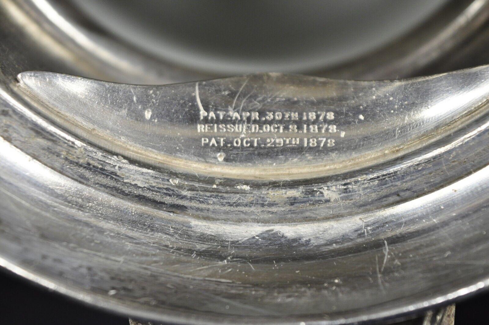 Antique Wilcox Silver Plate Co Victorian Porcelain Lined Tilting Coffee Tea Pot en vente 5