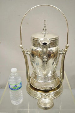 Antique Wilcox Silver Plated Victorian Ornate Tilt Stand Water Lemonade Pitcher